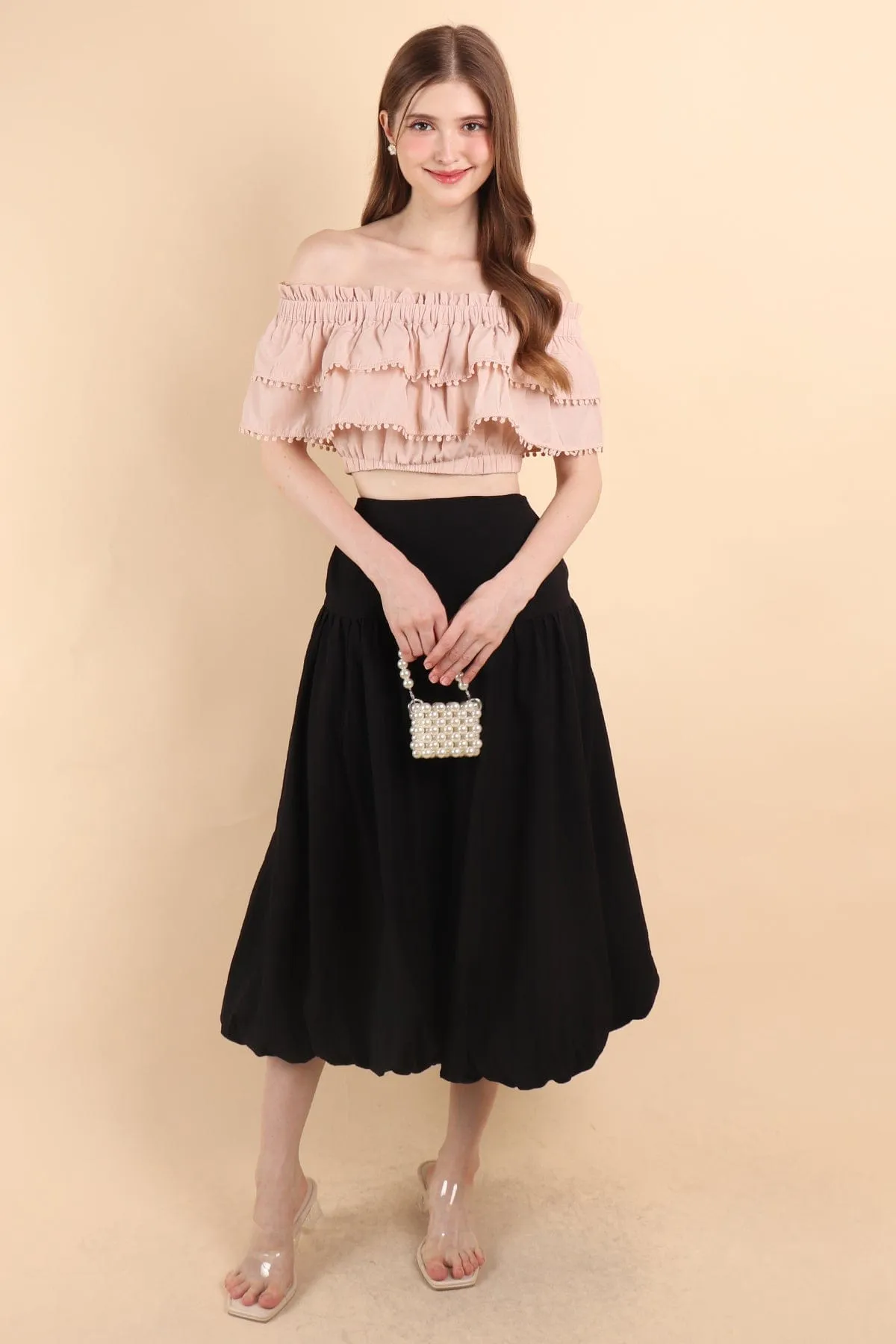 BRIA BUBBLE SKIRT IN BLACK