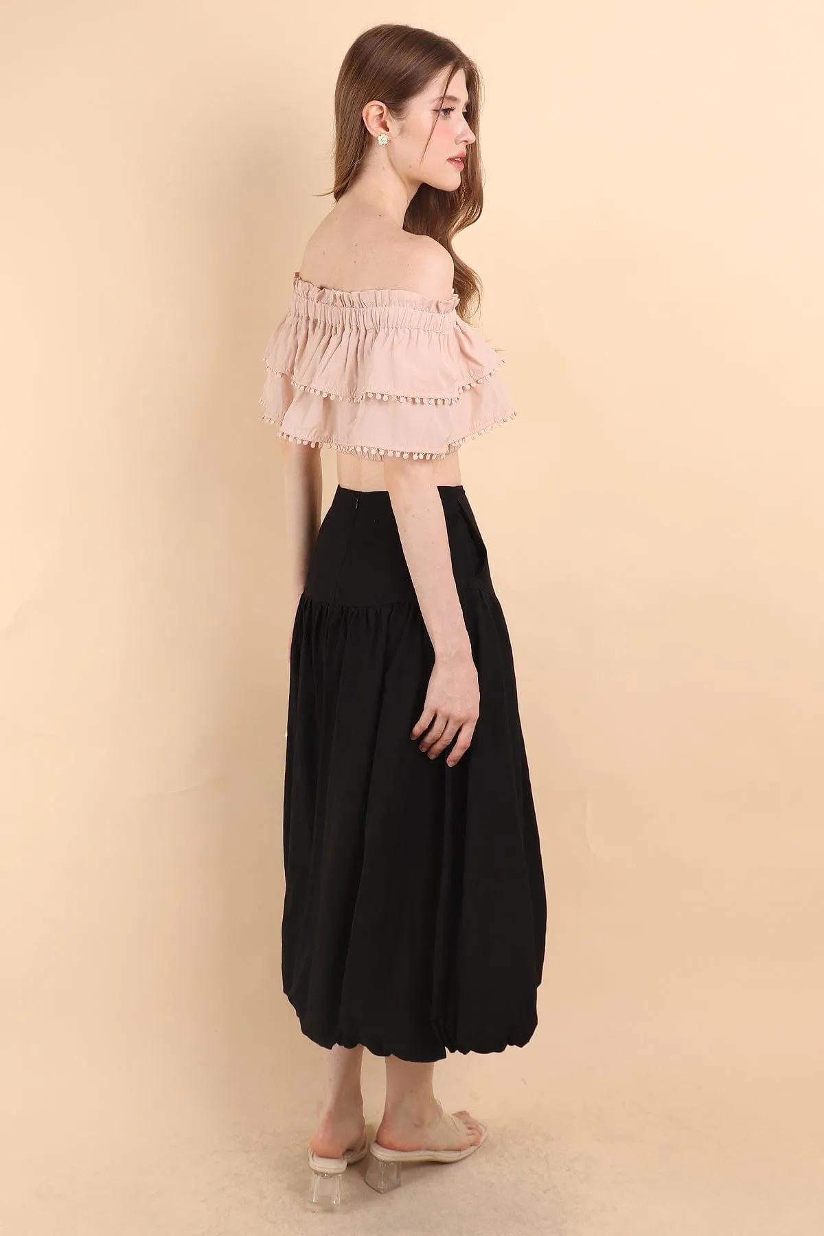 BRIA BUBBLE SKIRT IN BLACK