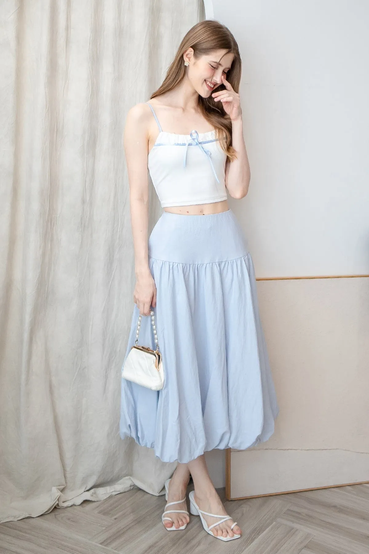 BRIA BUBBLE SKIRT IN BLUE
