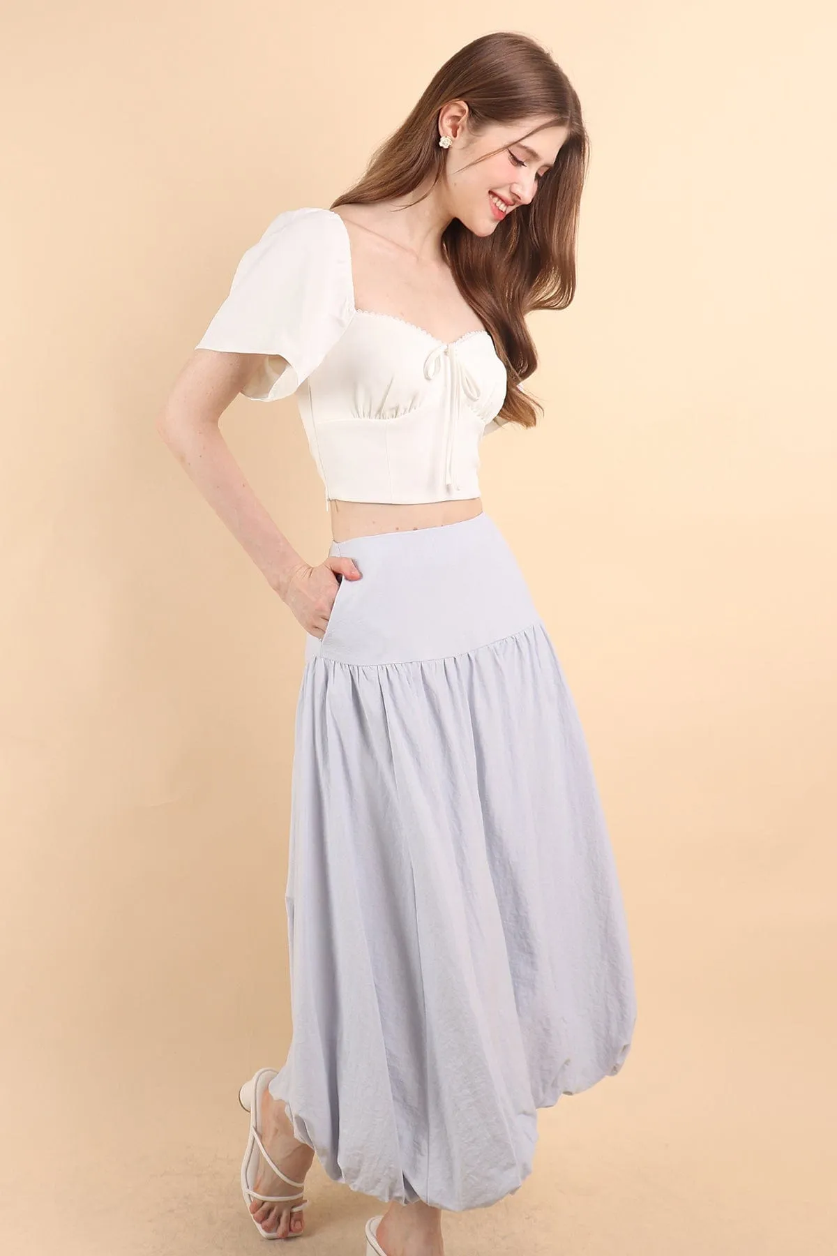 BRIA BUBBLE SKIRT IN BLUE