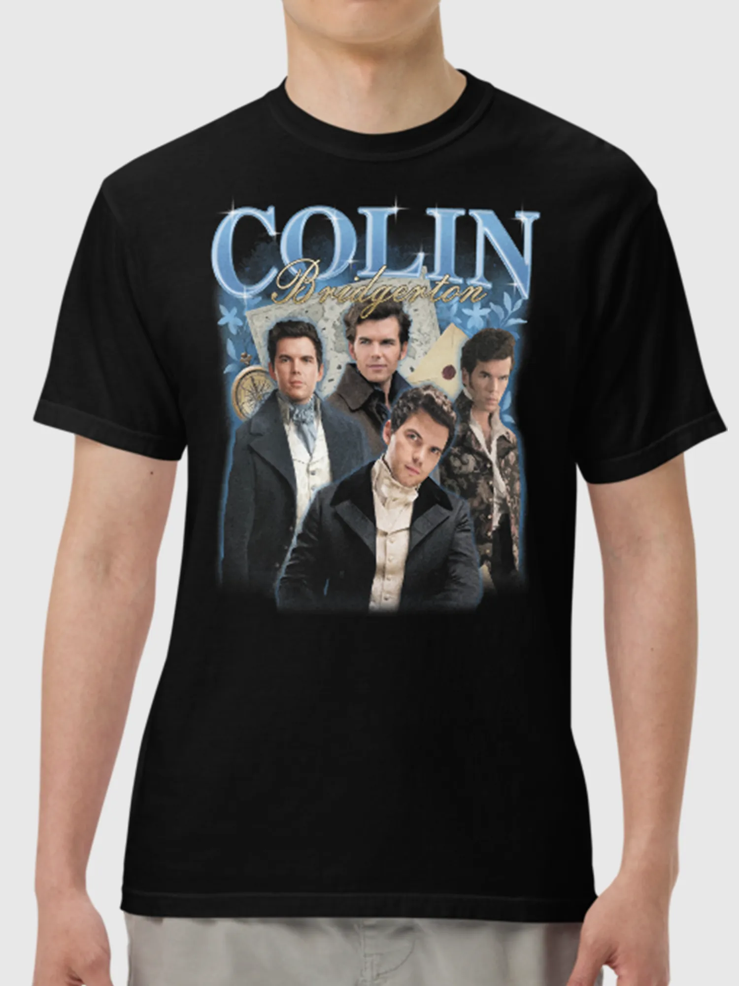 Bridgerton Colin Unisex Heavyweight T-Shirt [Black]
