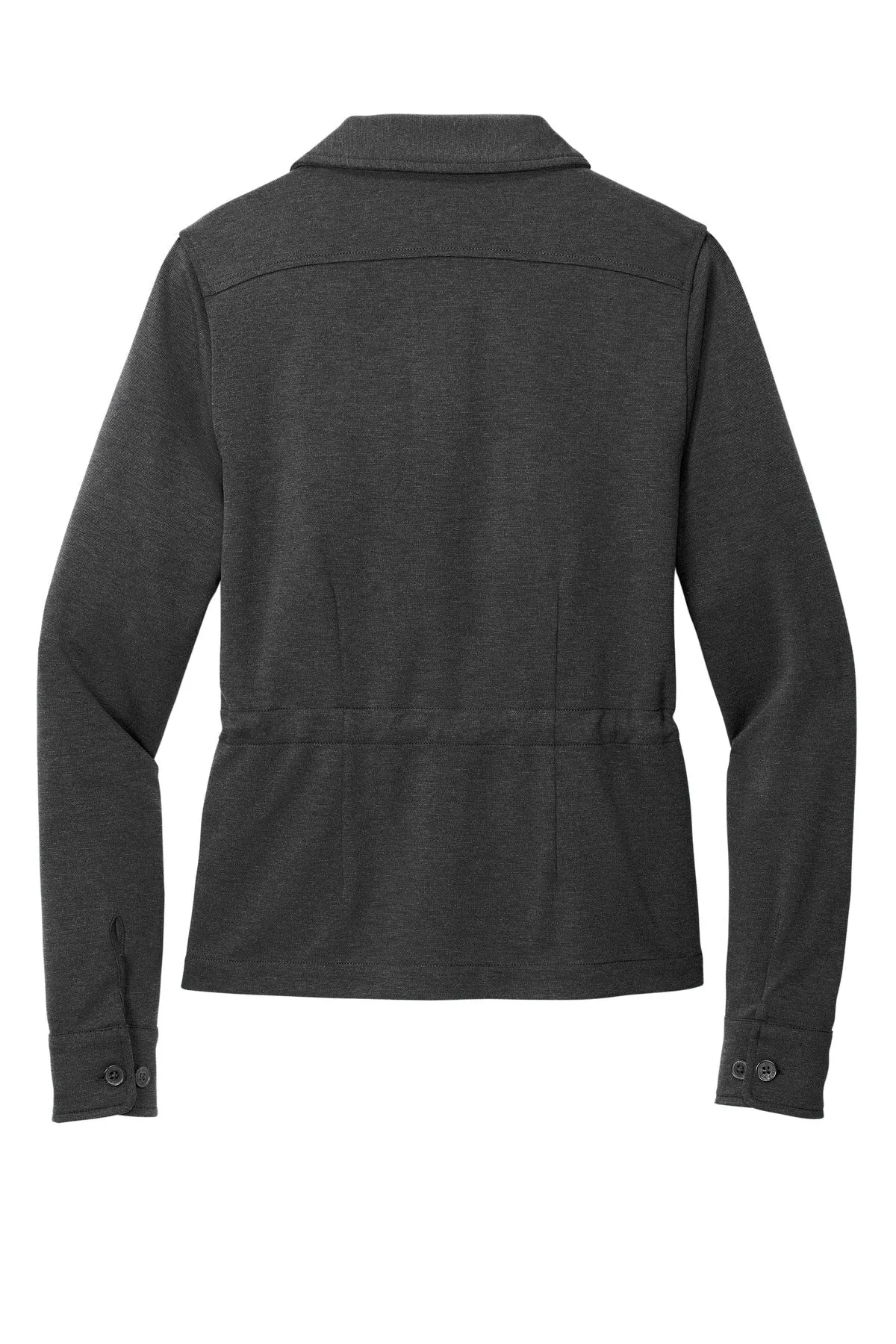 Brooks Brothers Women's Mid-Layer Stretch Button Jacket BB18205 Windsor Grey Heather