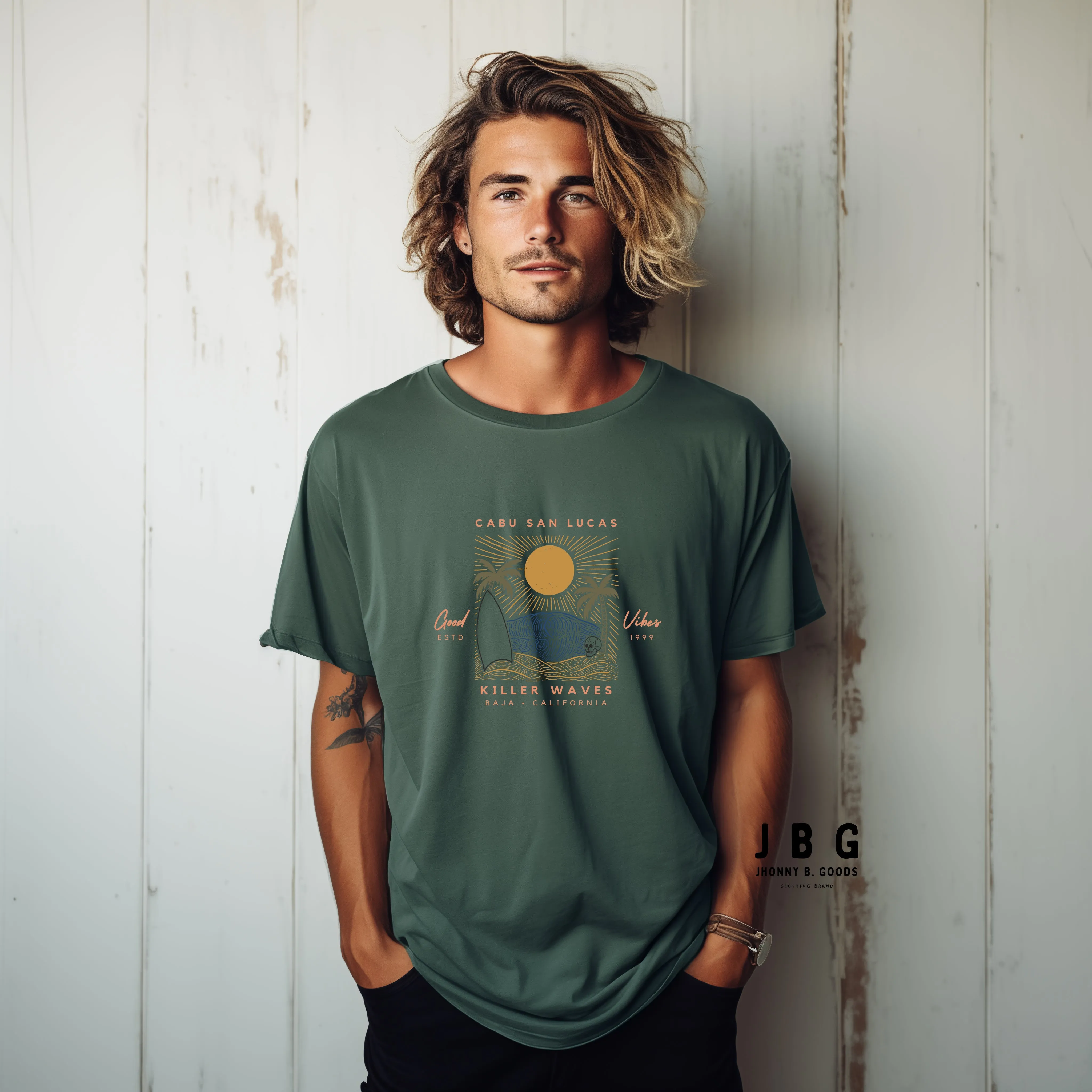 Cabu San Lucas Men's garment-dyed heavyweight t-shirt