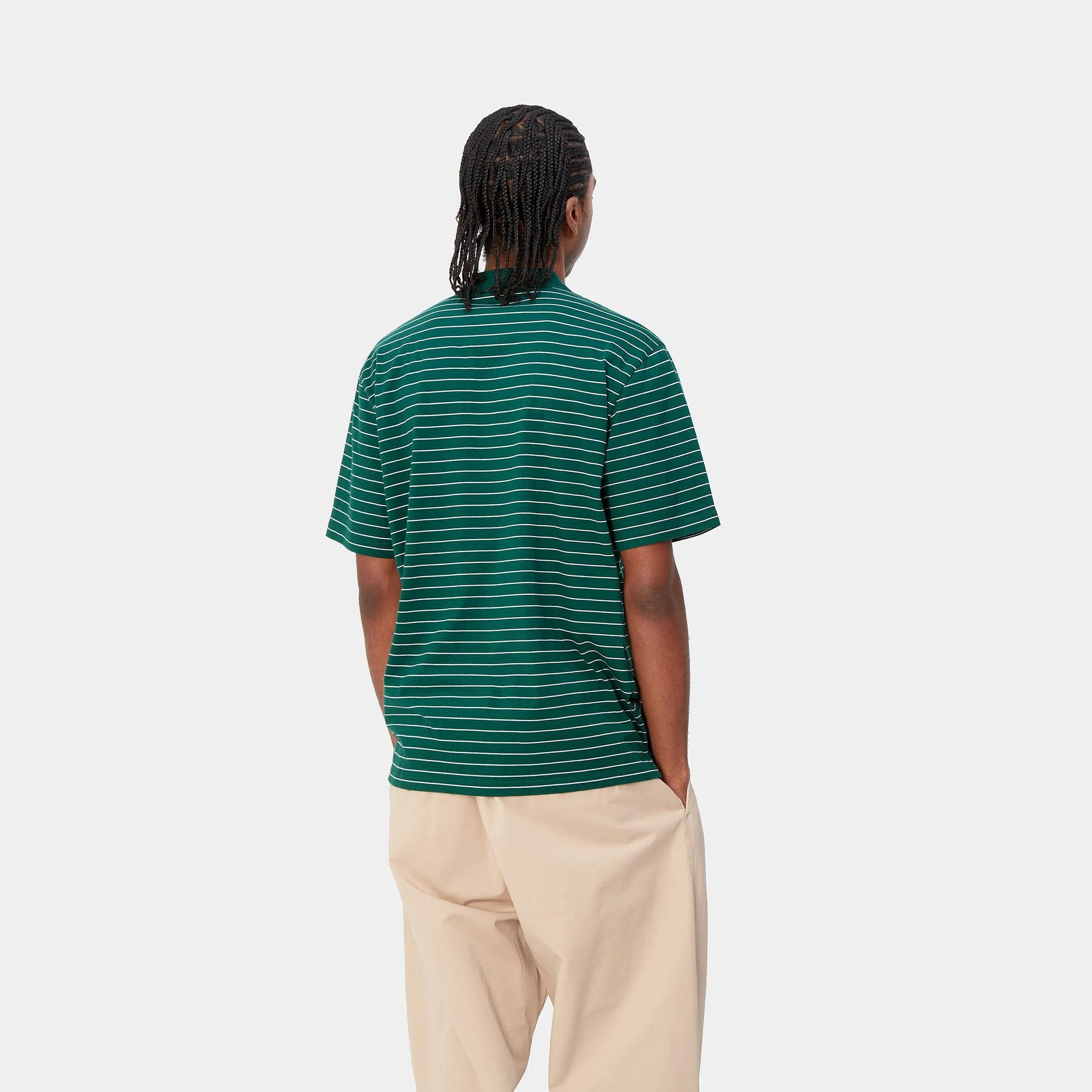 Carhartt WIP Cason Stripe Polo Shirt - Chervil