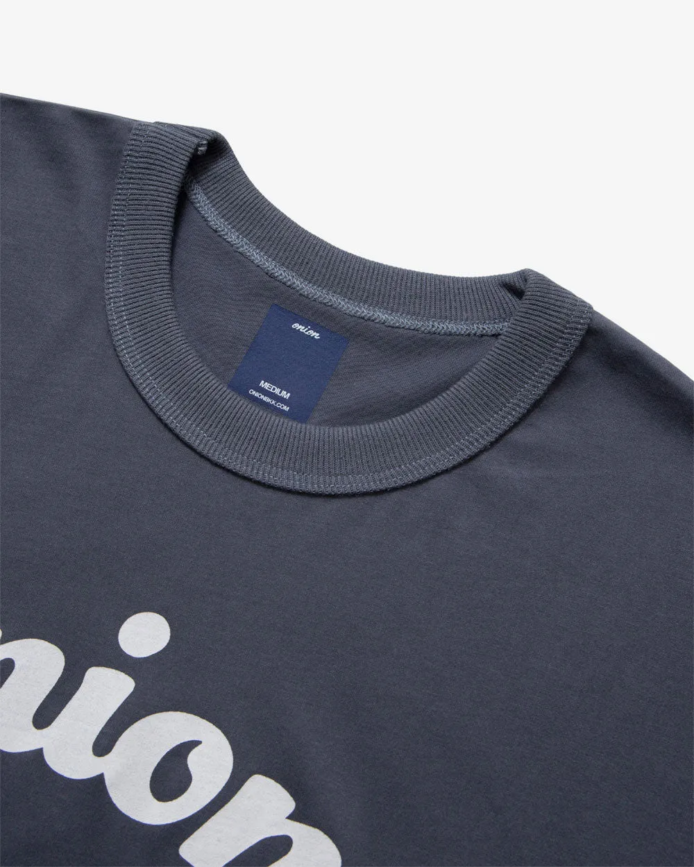 Curved Logo Boxy - Lightweight Supersoft T-Shirt -Concrete