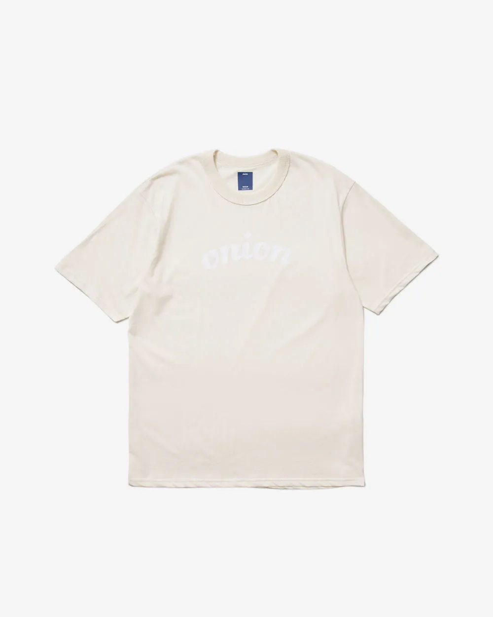 Curved Logo Boxy - Lightweight Supersoft T-Shirt - Ecru