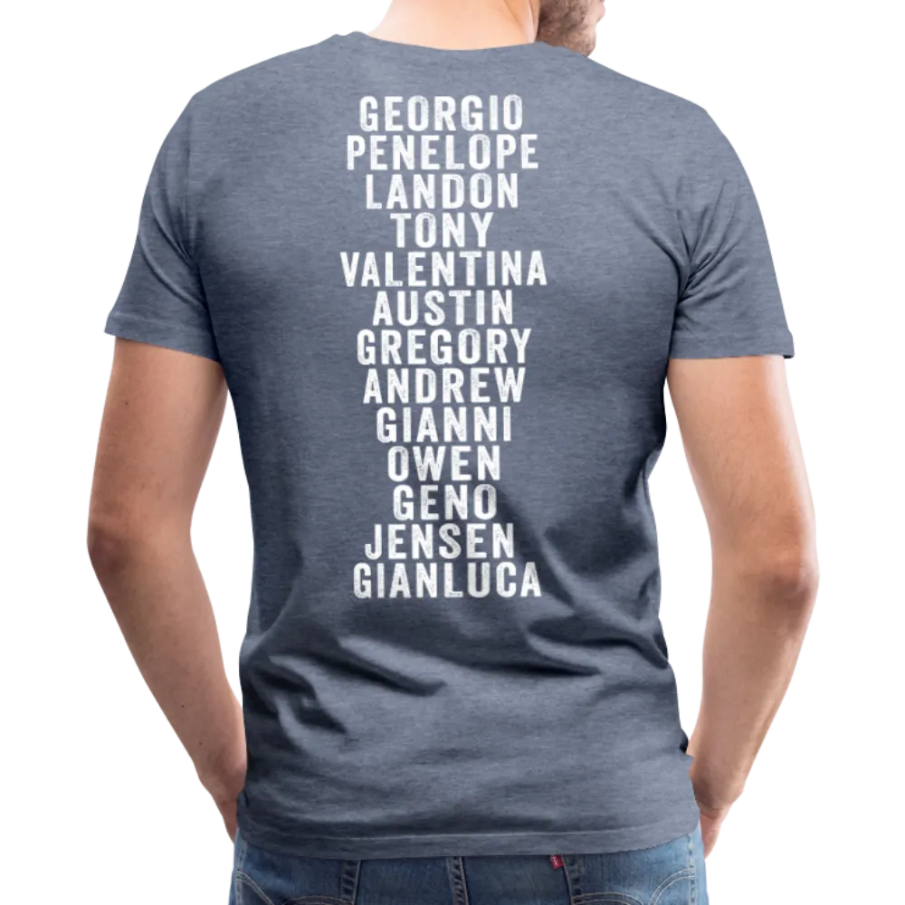 Custom Papou Names on Back Men's Premium T-Shirt