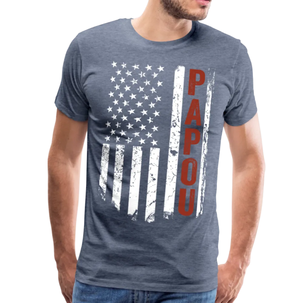 Custom Papou Names on Back Men's Premium T-Shirt
