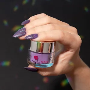 D877 Whirled View Purple Chrome Dip Powder