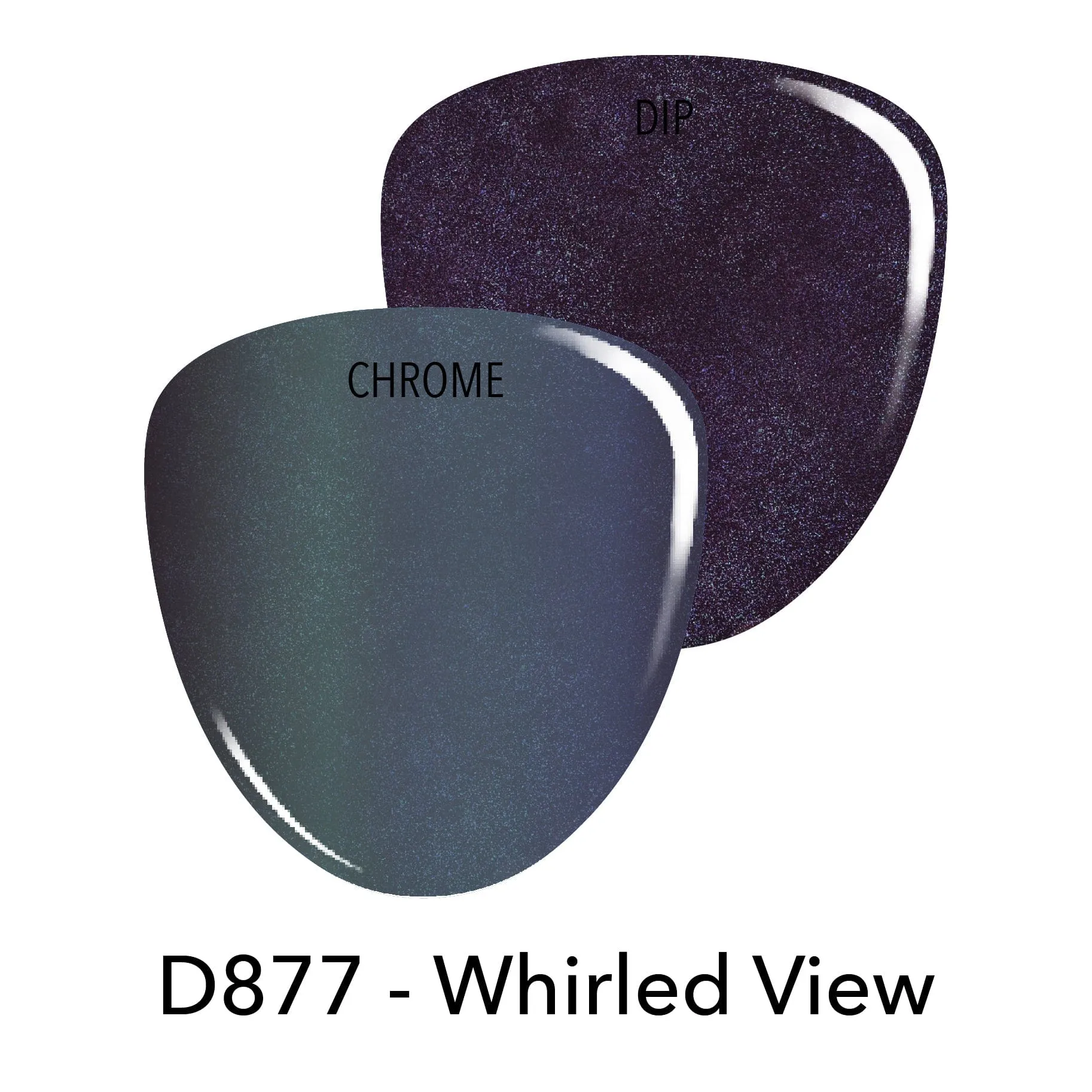 D877 Whirled View Purple Chrome Dip Powder