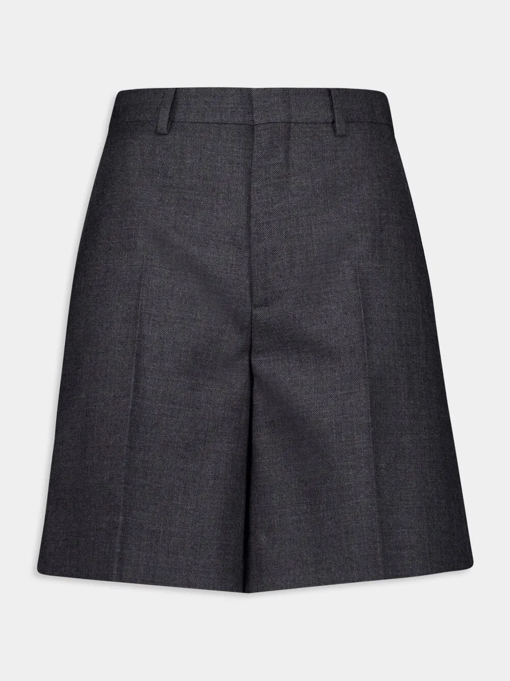 Dark Grey Tailored Wool Shorts