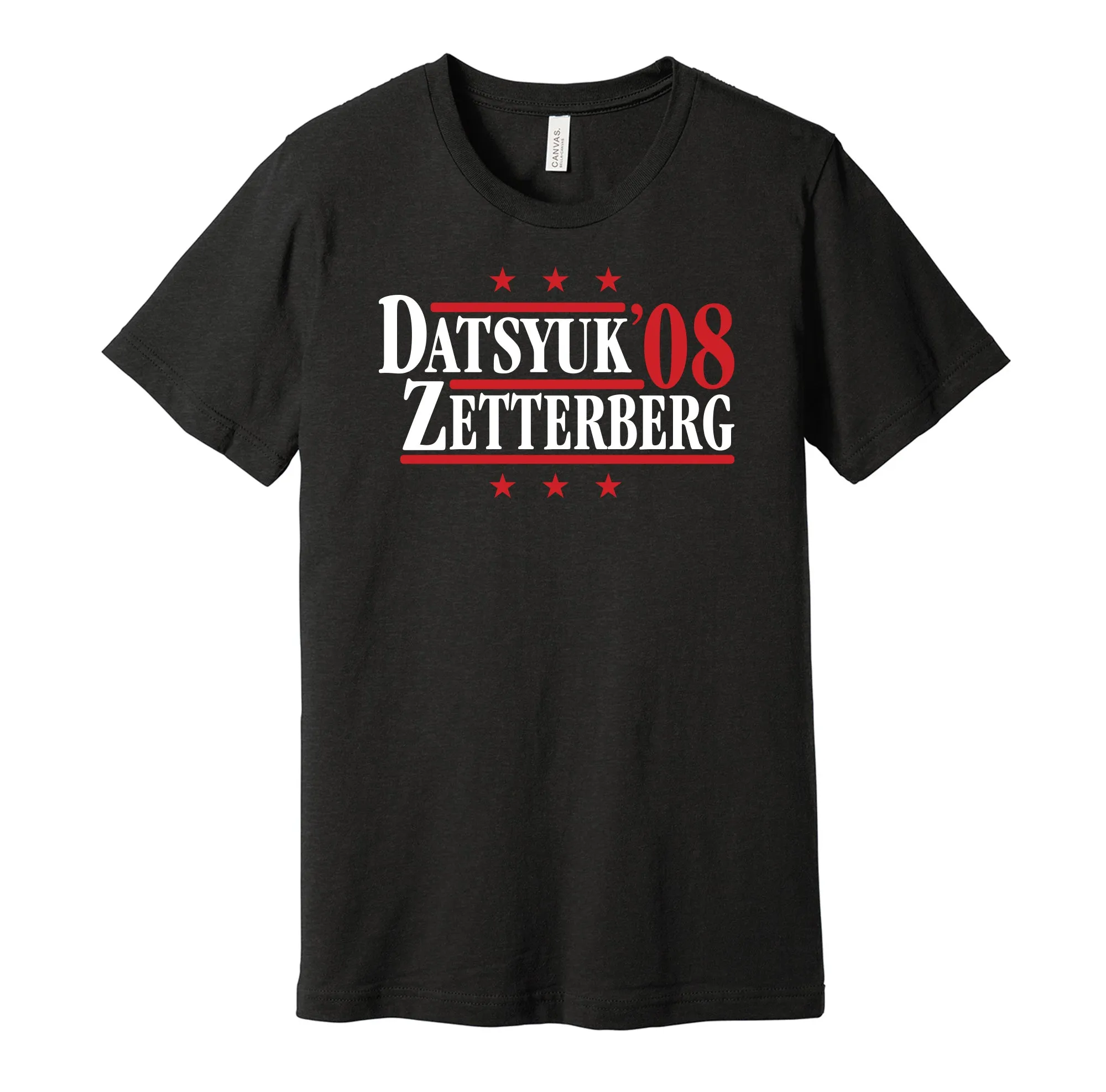 Datsyuk & Zetterberg '08 - Detroit Hockey Legends Political Campaign Parody T-Shirt - Hyper Than Hype Shirts