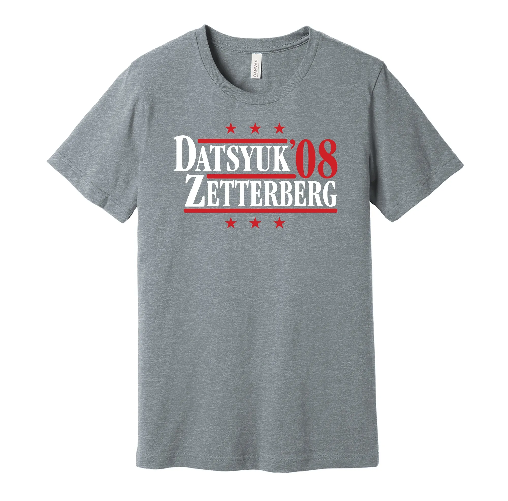 Datsyuk & Zetterberg '08 - Detroit Hockey Legends Political Campaign Parody T-Shirt - Hyper Than Hype Shirts