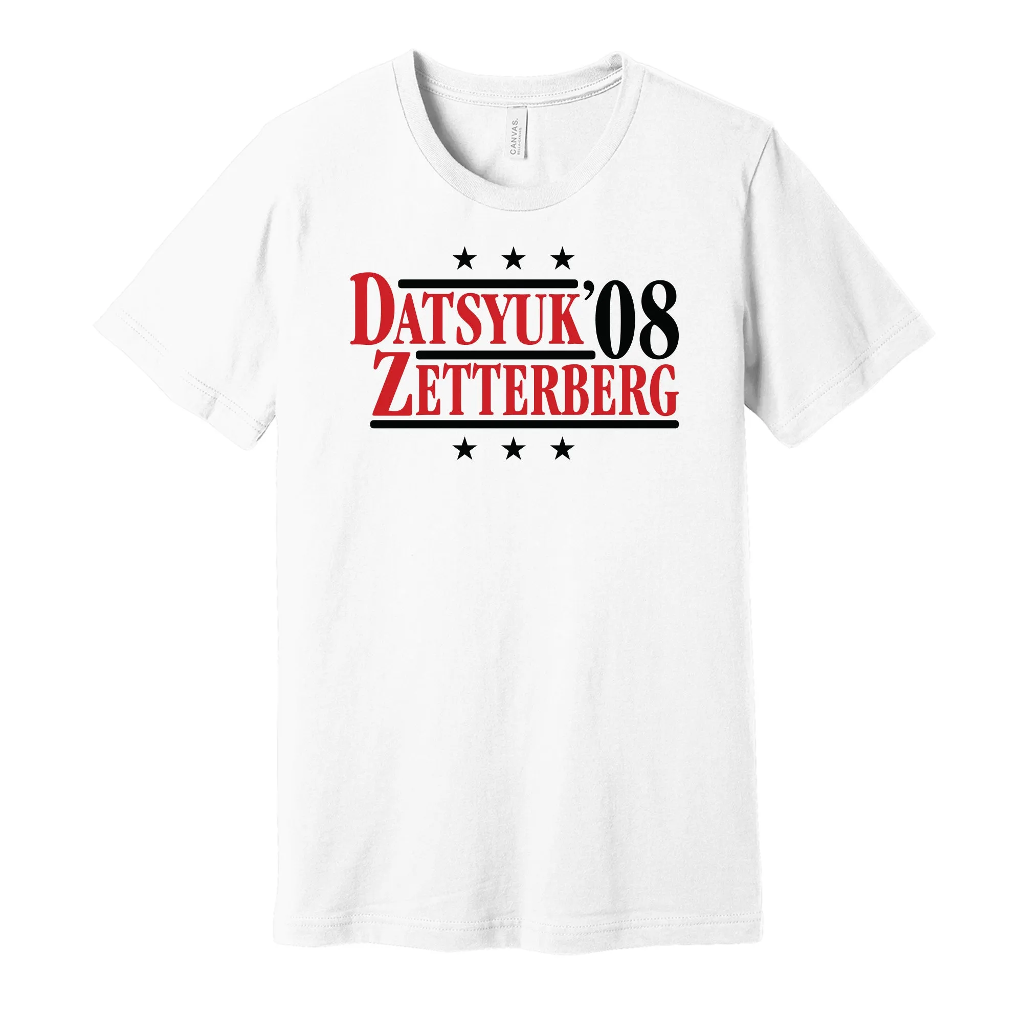 Datsyuk & Zetterberg '08 - Detroit Hockey Legends Political Campaign Parody T-Shirt - Hyper Than Hype Shirts