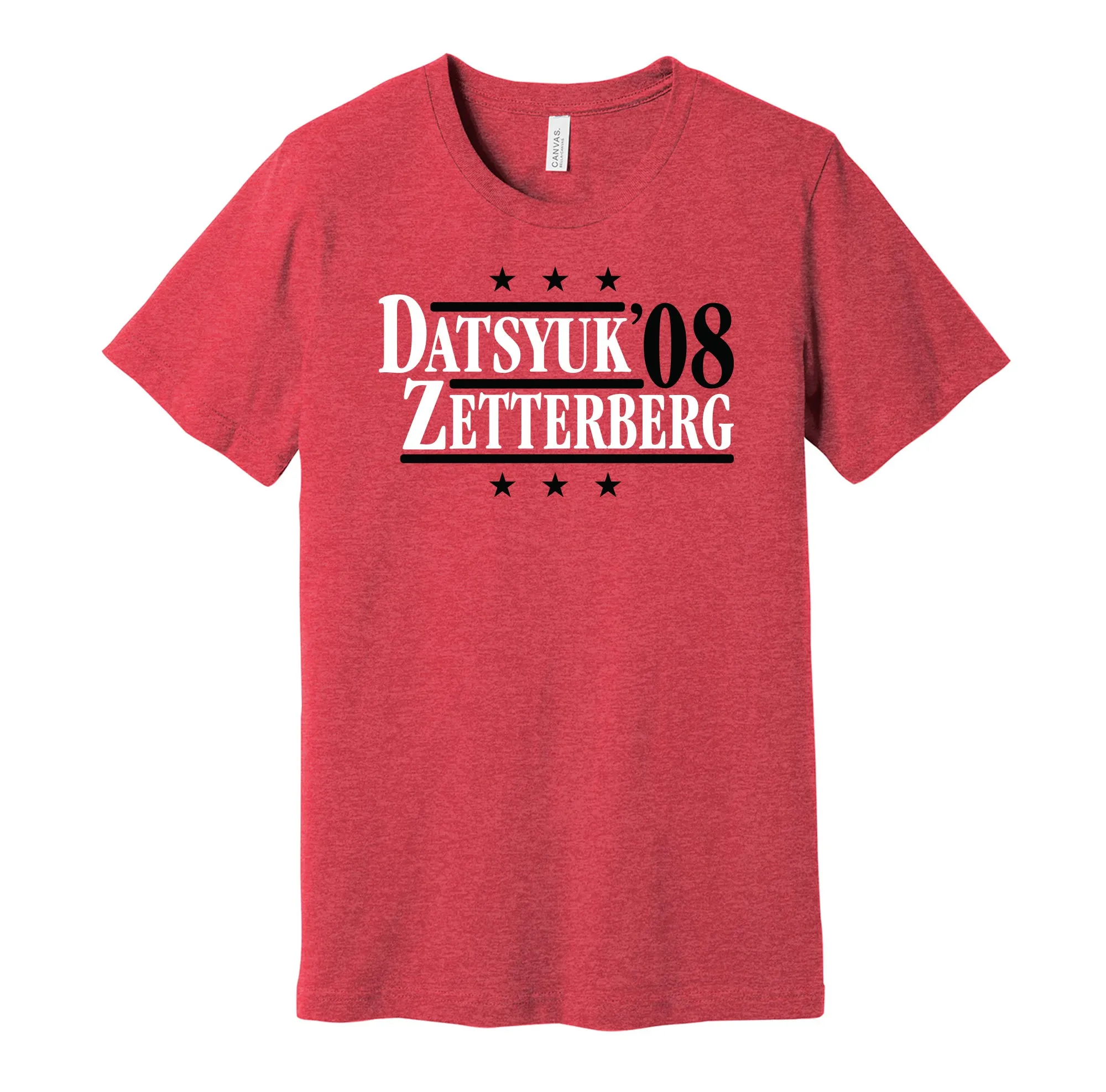 Datsyuk & Zetterberg '08 - Detroit Hockey Legends Political Campaign Parody T-Shirt - Hyper Than Hype Shirts