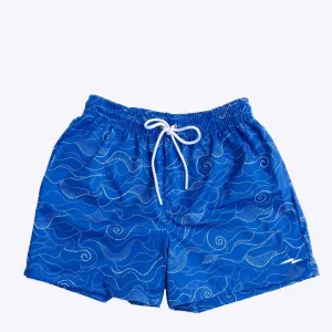Dead Fish Hook Dot Waves Swim Trunks