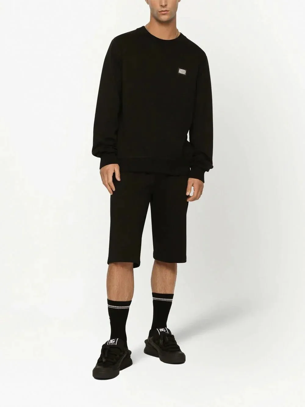 DG Essentials Logo-Plaque Jersey Shorts