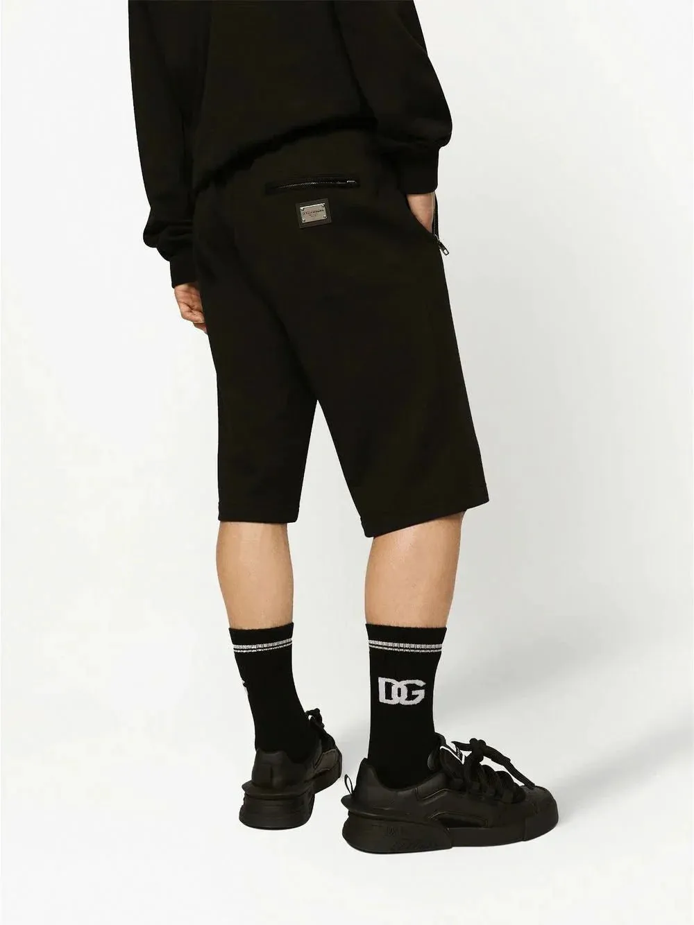 DG Essentials Logo-Plaque Jersey Shorts