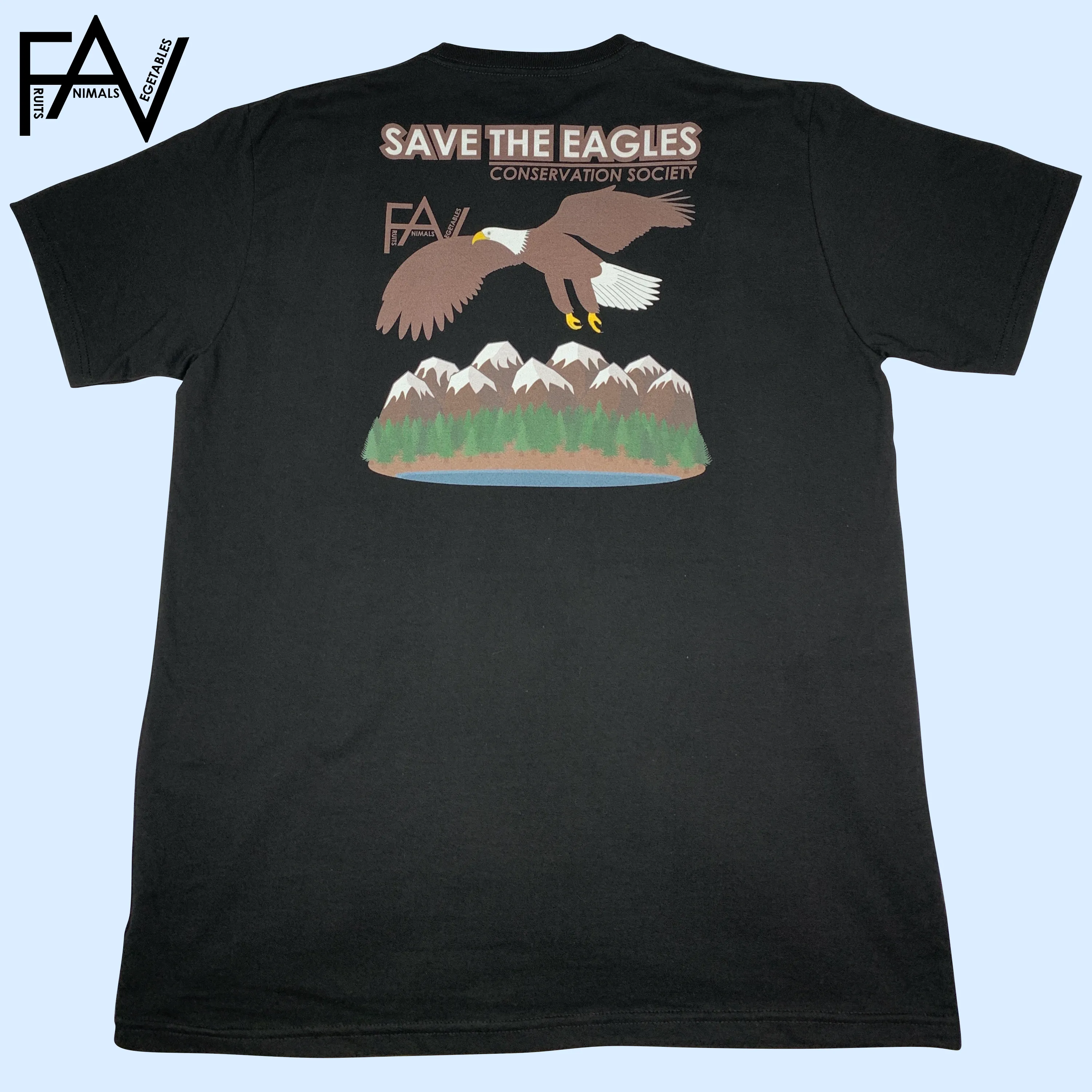 Eagle - Black Organic Heavyweight T-Shirt