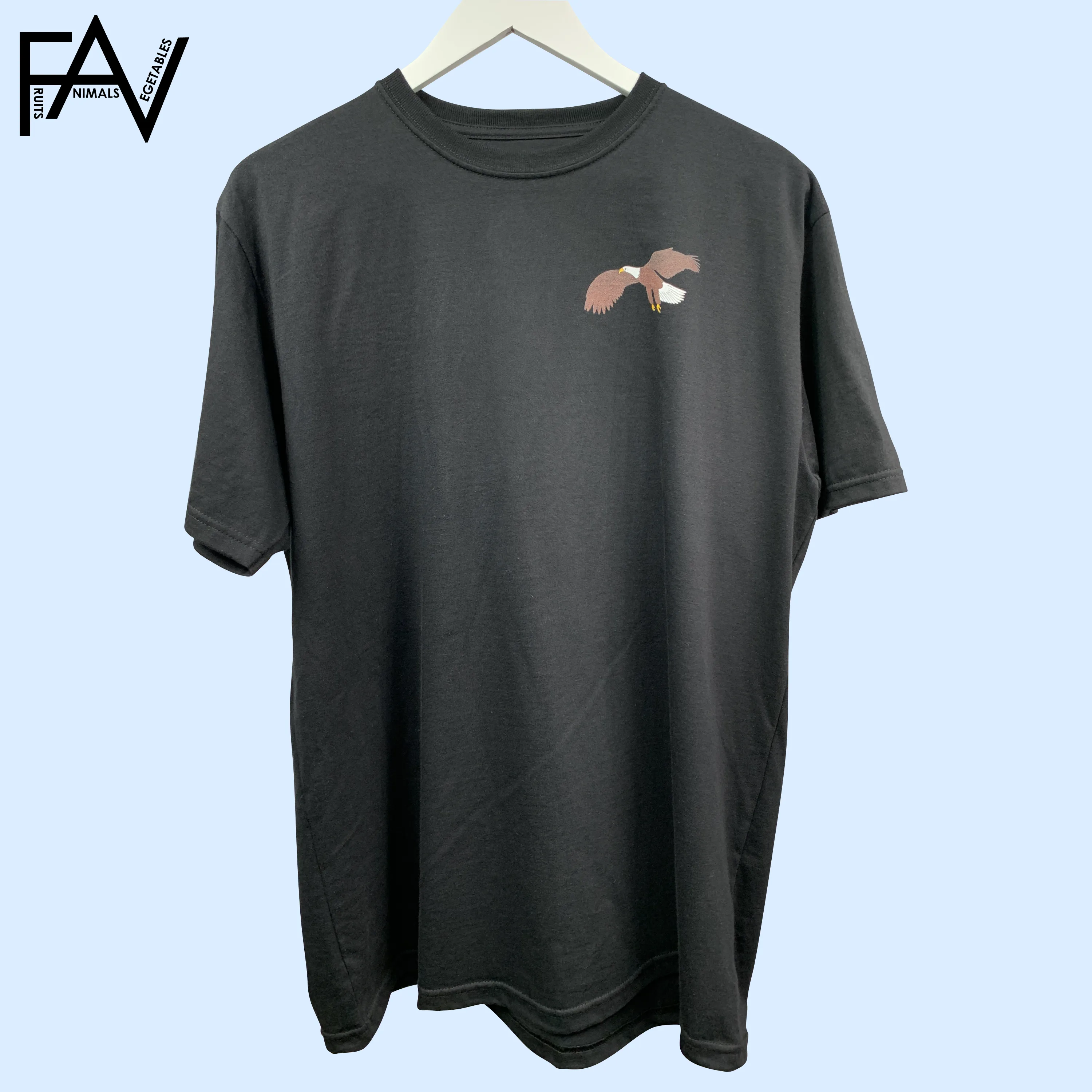 Eagle - Black Organic Heavyweight T-Shirt