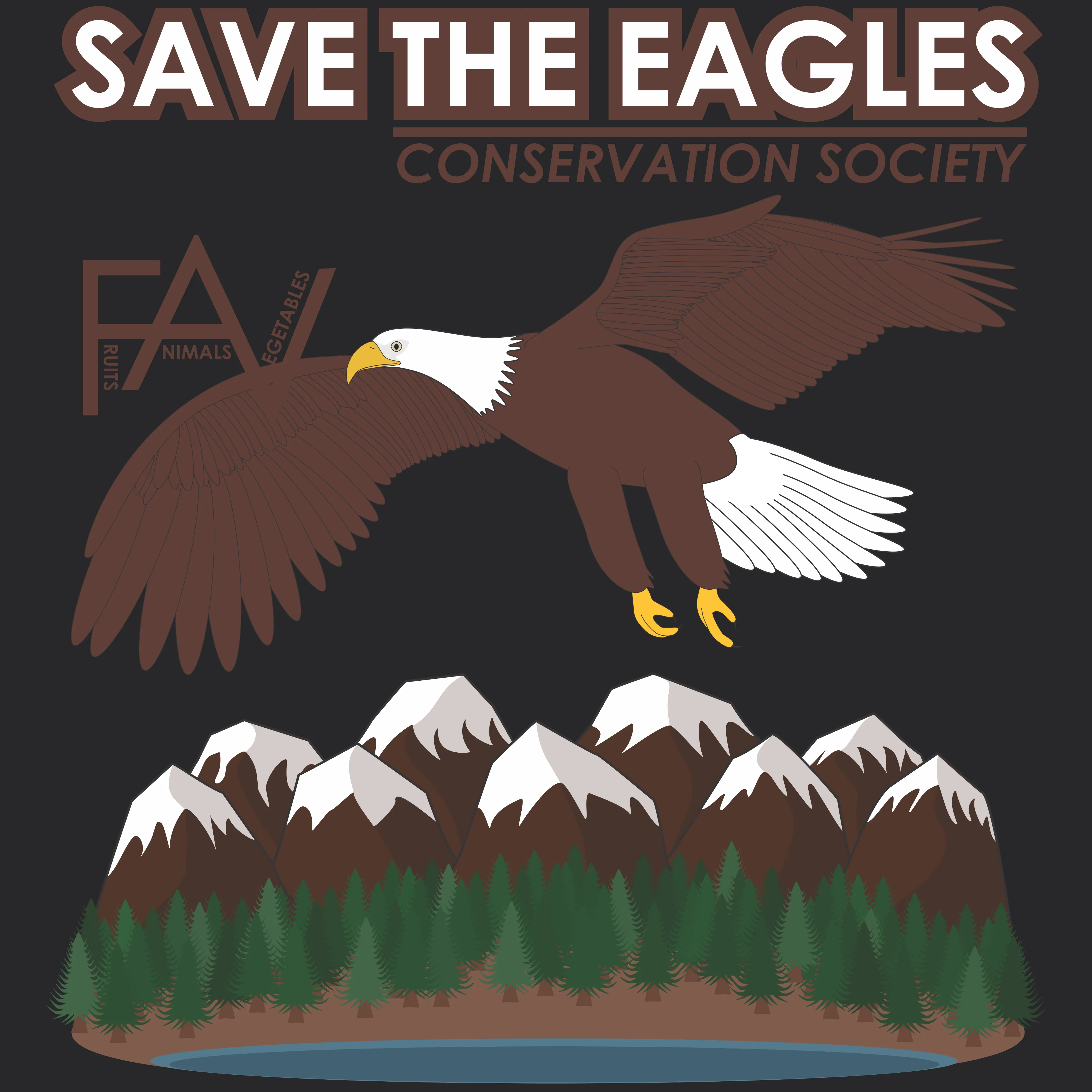 Eagle - Black Organic Heavyweight T-Shirt