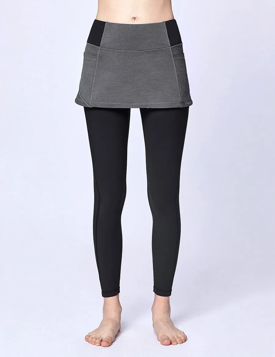 easyoga LA-VEDA Multipro Denim Lithe  Athleisure Pantskirt - J03 Jeans Black