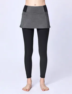 easyoga LA-VEDA Multipro Denim Lithe  Athleisure Pantskirt - J03 Jeans Black
