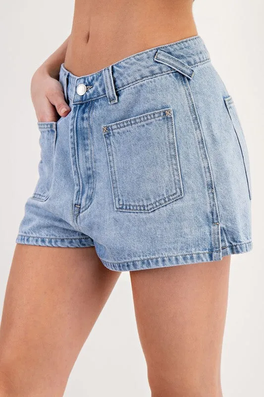 EE:Some Mineral Washed Denim Shorts