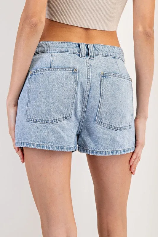 EE:Some Mineral Washed Denim Shorts