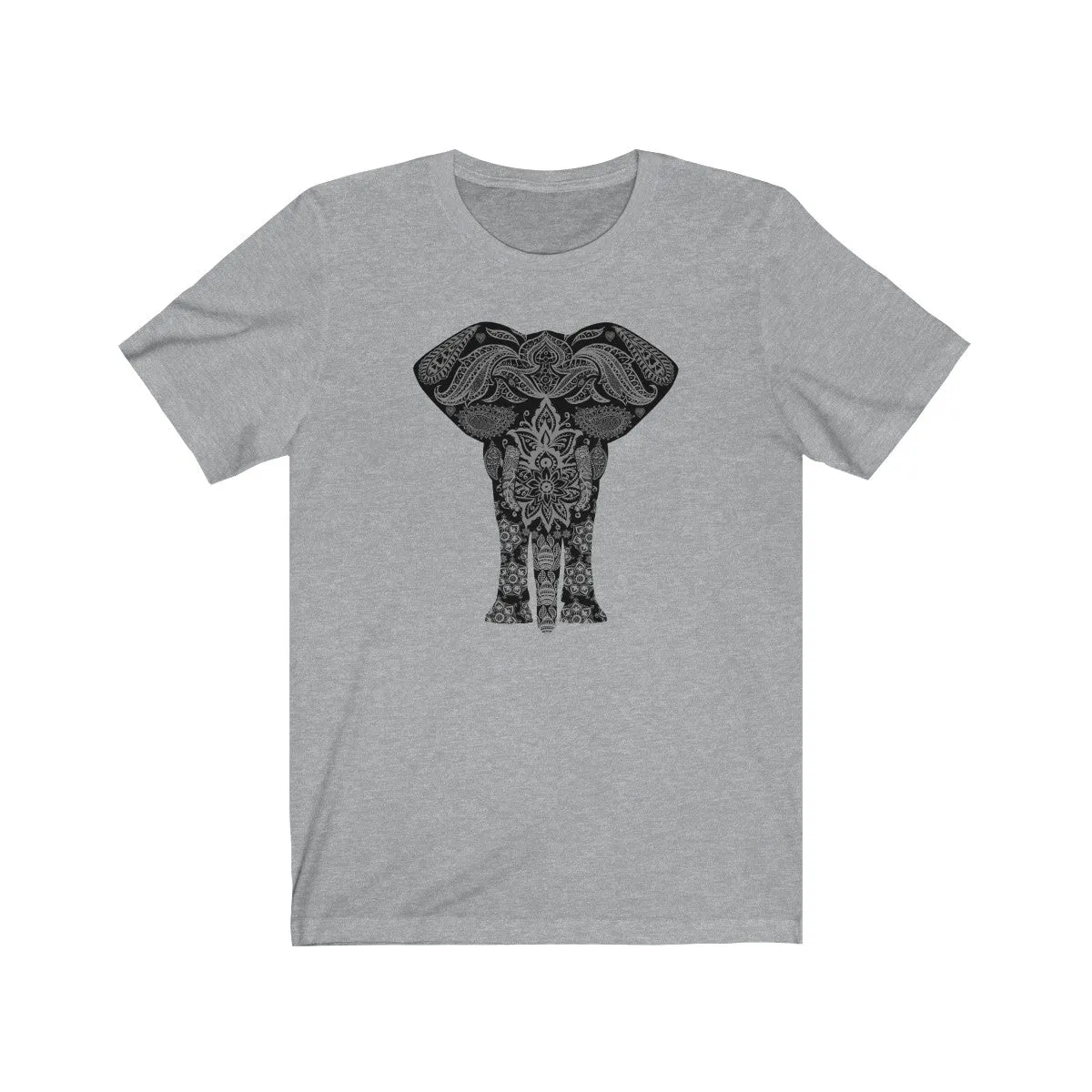ELEPHANT MANDALA 1 <br>unisex tee (blk)