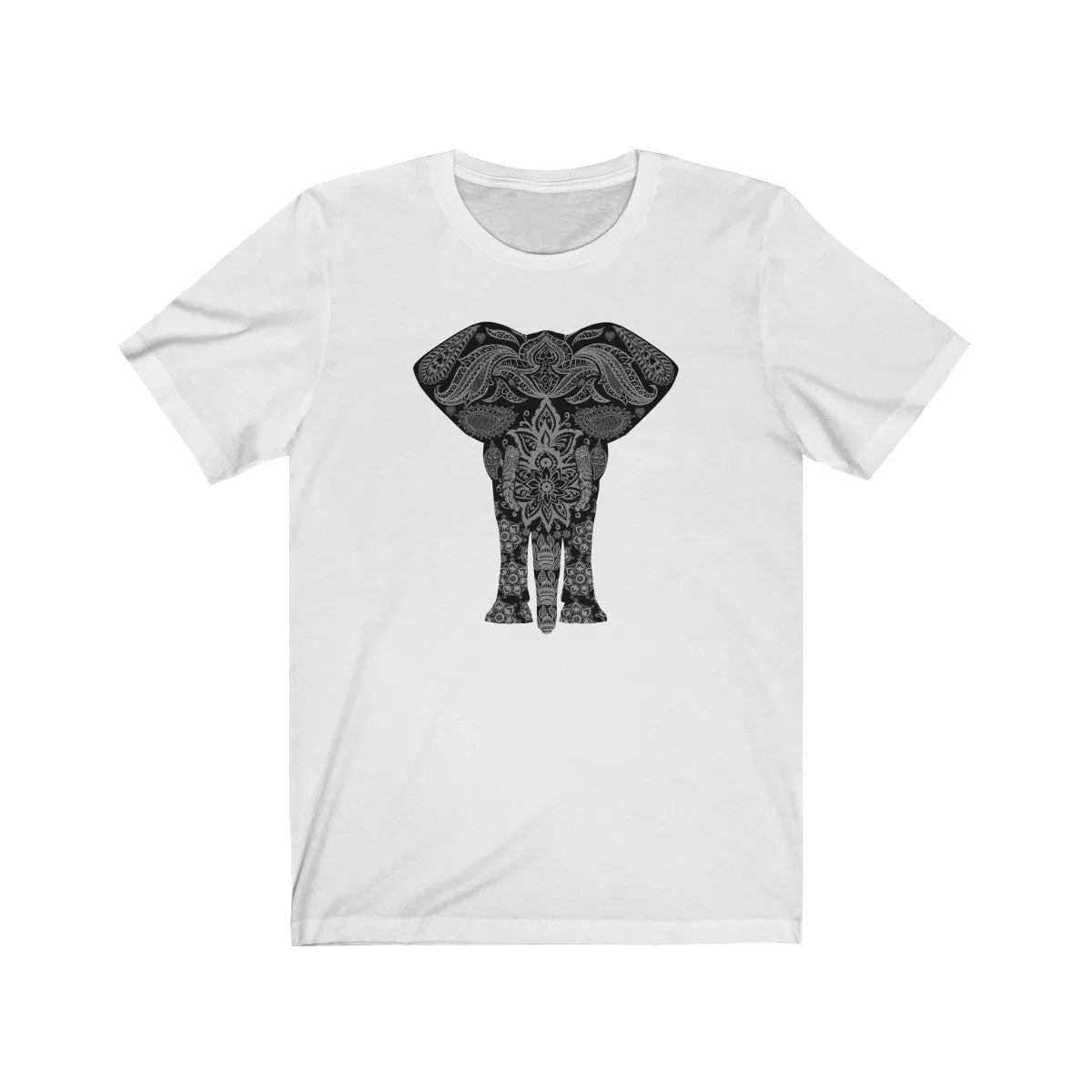 ELEPHANT MANDALA 1 <br>unisex tee (blk)