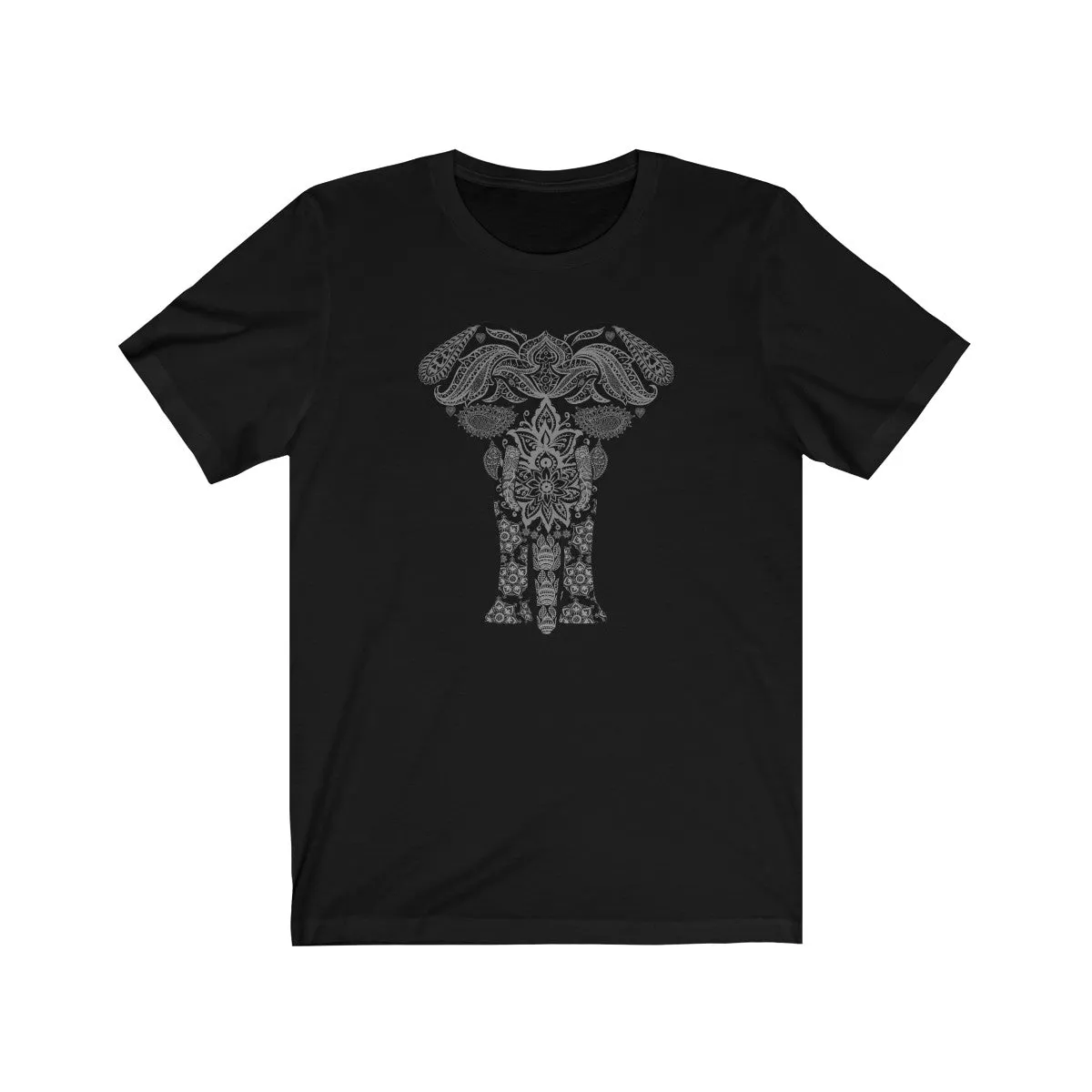 ELEPHANT MANDALA 1 <br>unisex tee (blk)