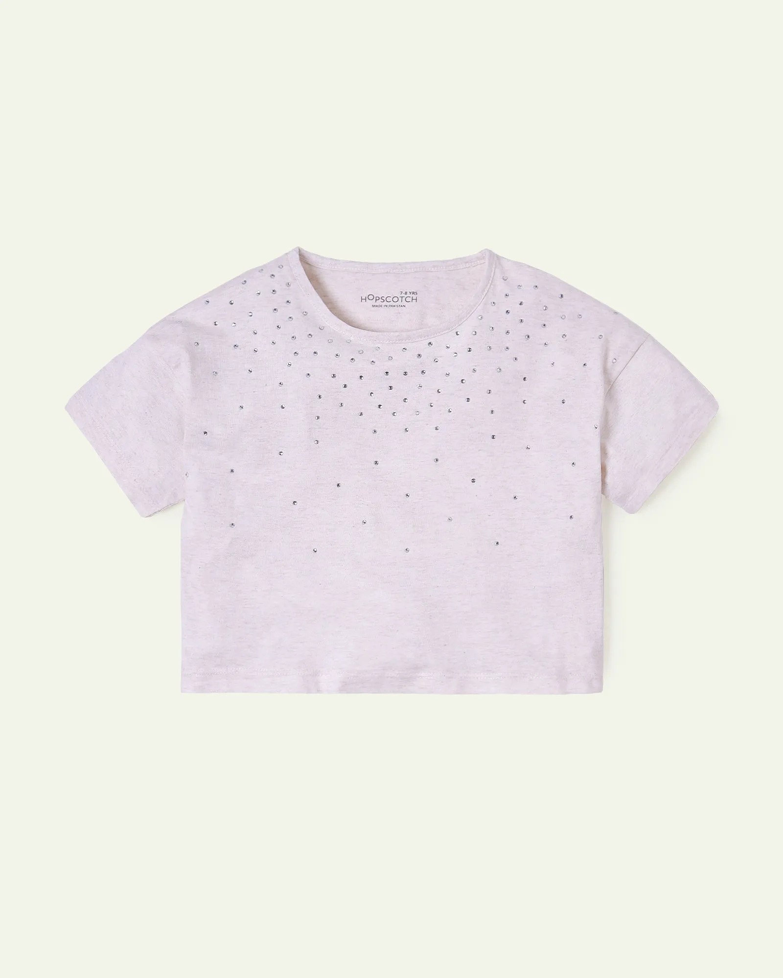 Embellished Boxy Crop T-Shirt