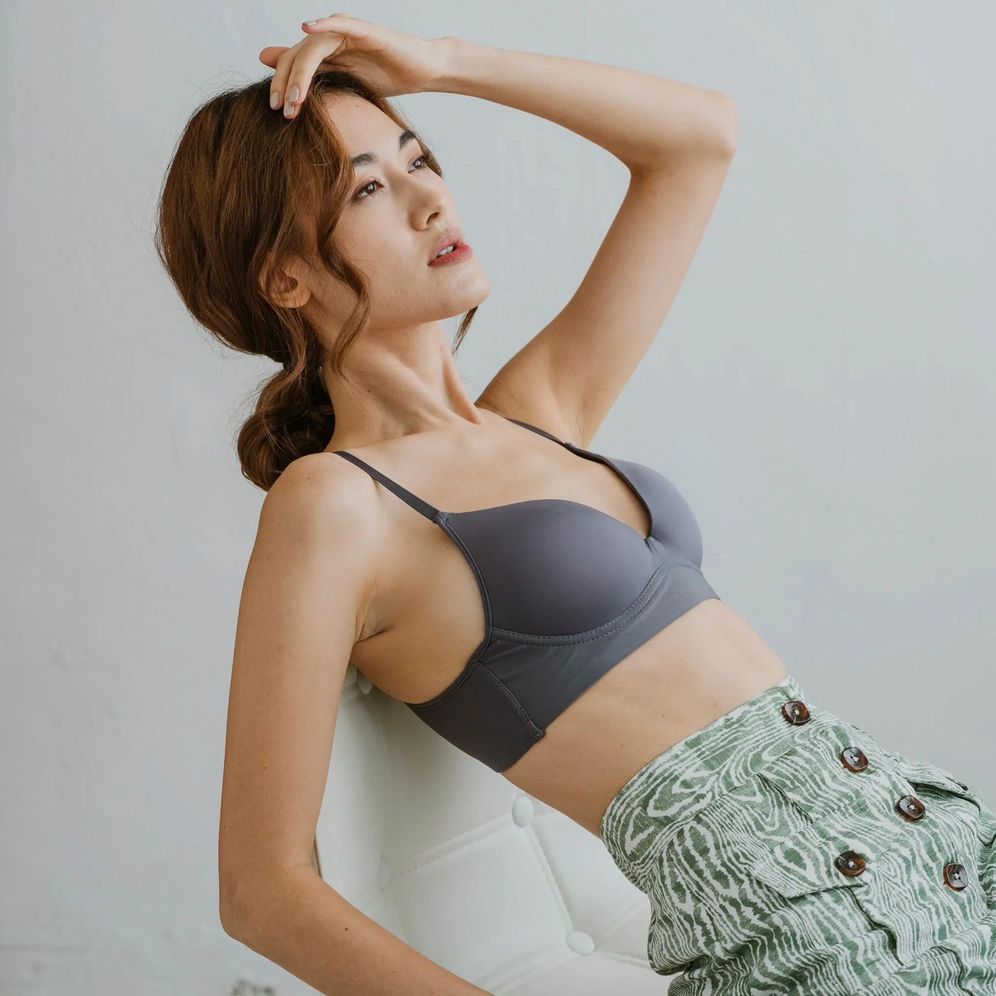 Everyday Carefree Midi Wireless T-Shirt Bra in Dark Grey (Size XL Only)