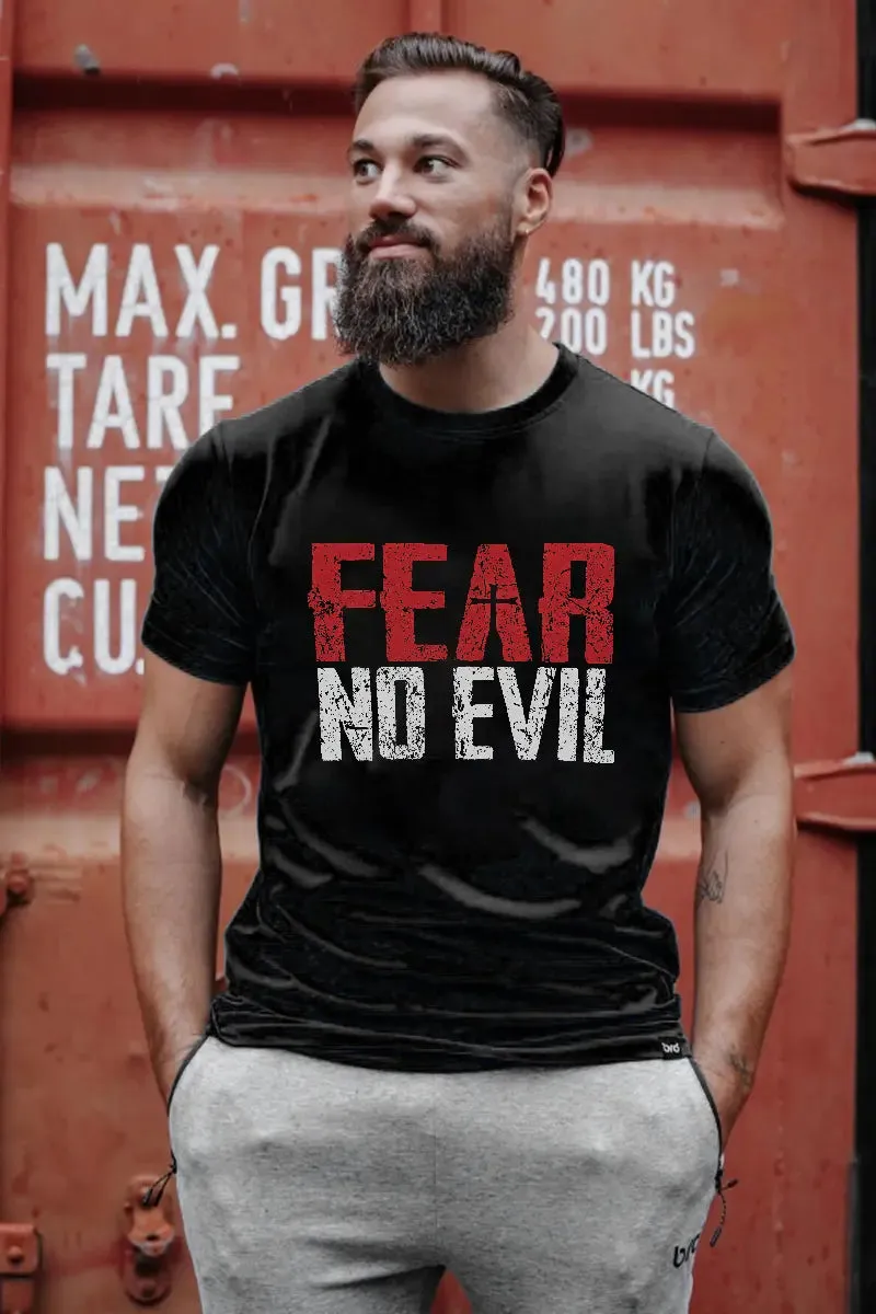 Fear No Evil Printed Men's T-shirt