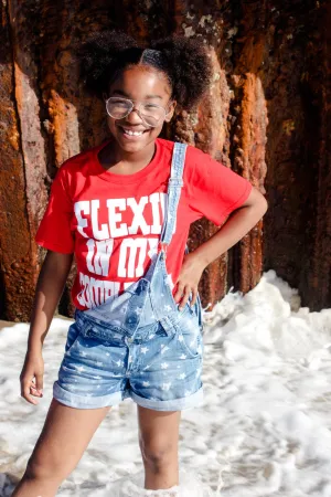 Flexin' In My Complexion Tee: Red & White