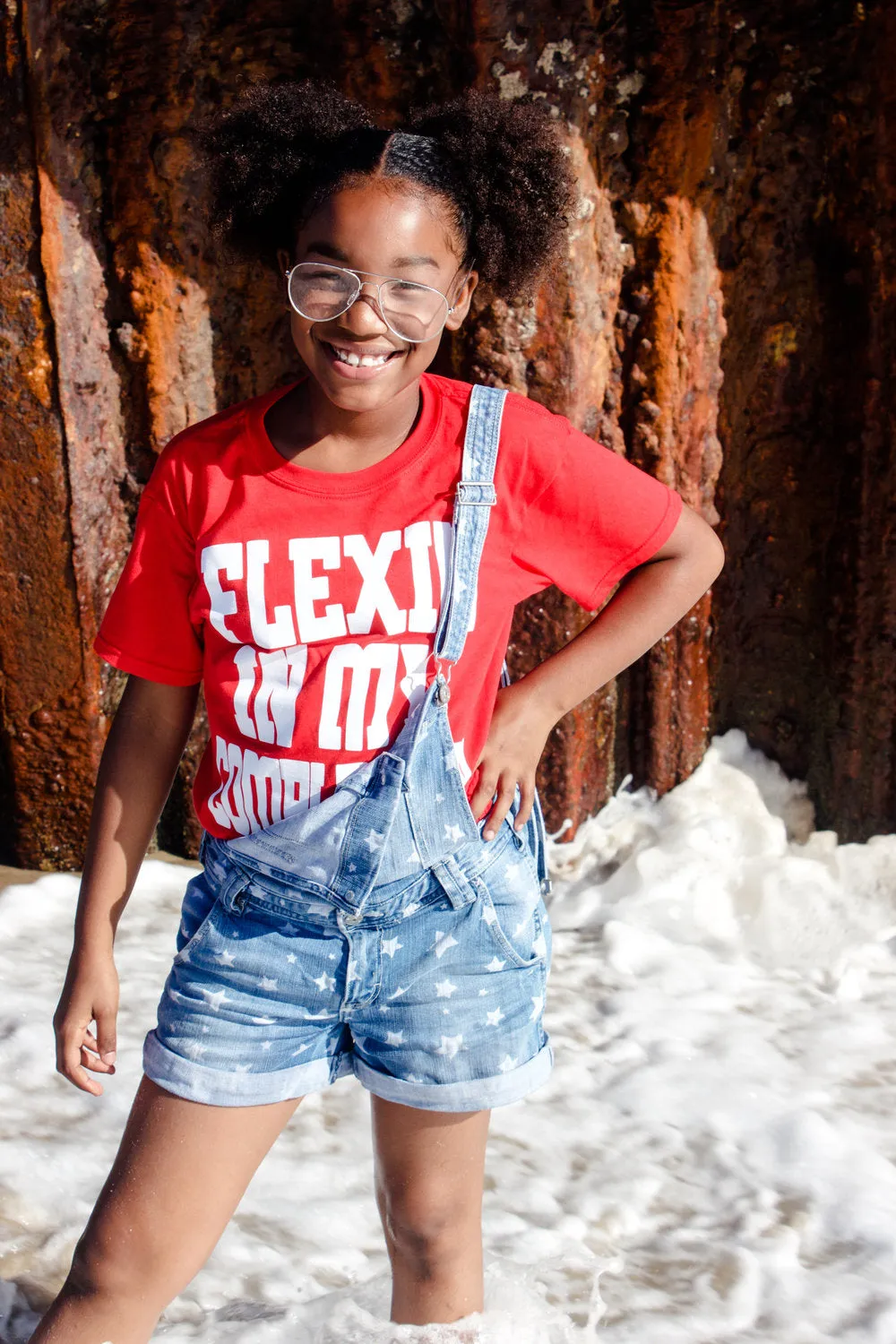 Flexin' In My Complexion Tee: Red & White