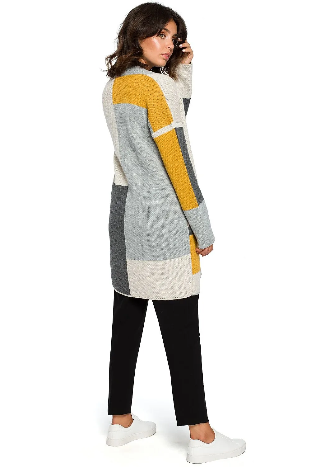 Geometric Pattern Loose Cardigan