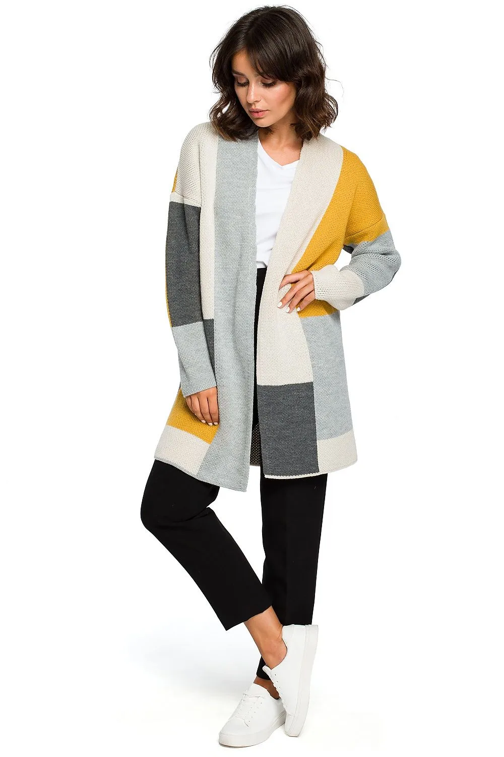 Geometric Pattern Loose Cardigan