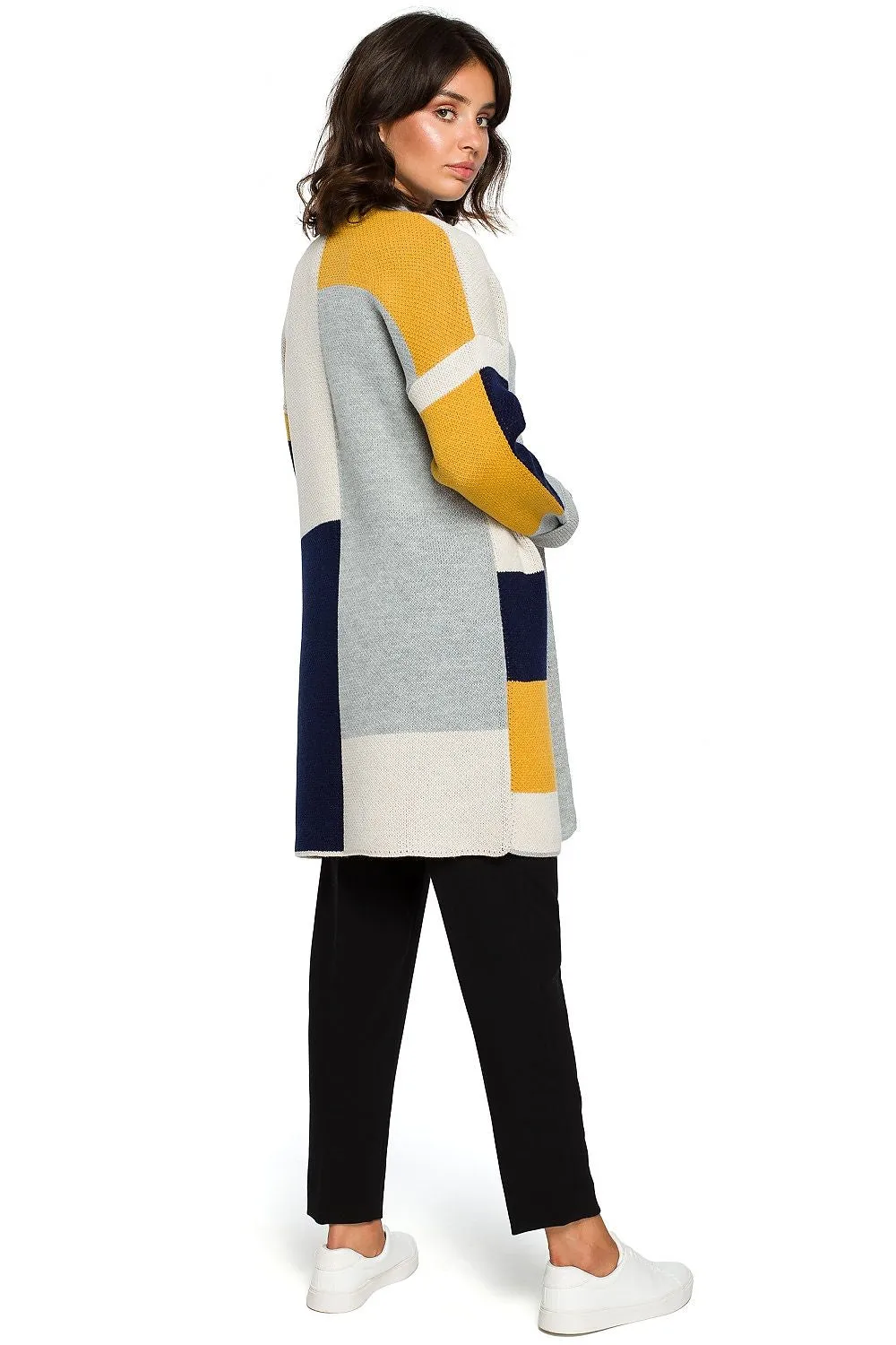 Geometric Pattern Loose Cardigan