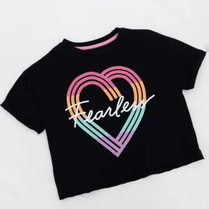 Girls Boxy Tee - Black
