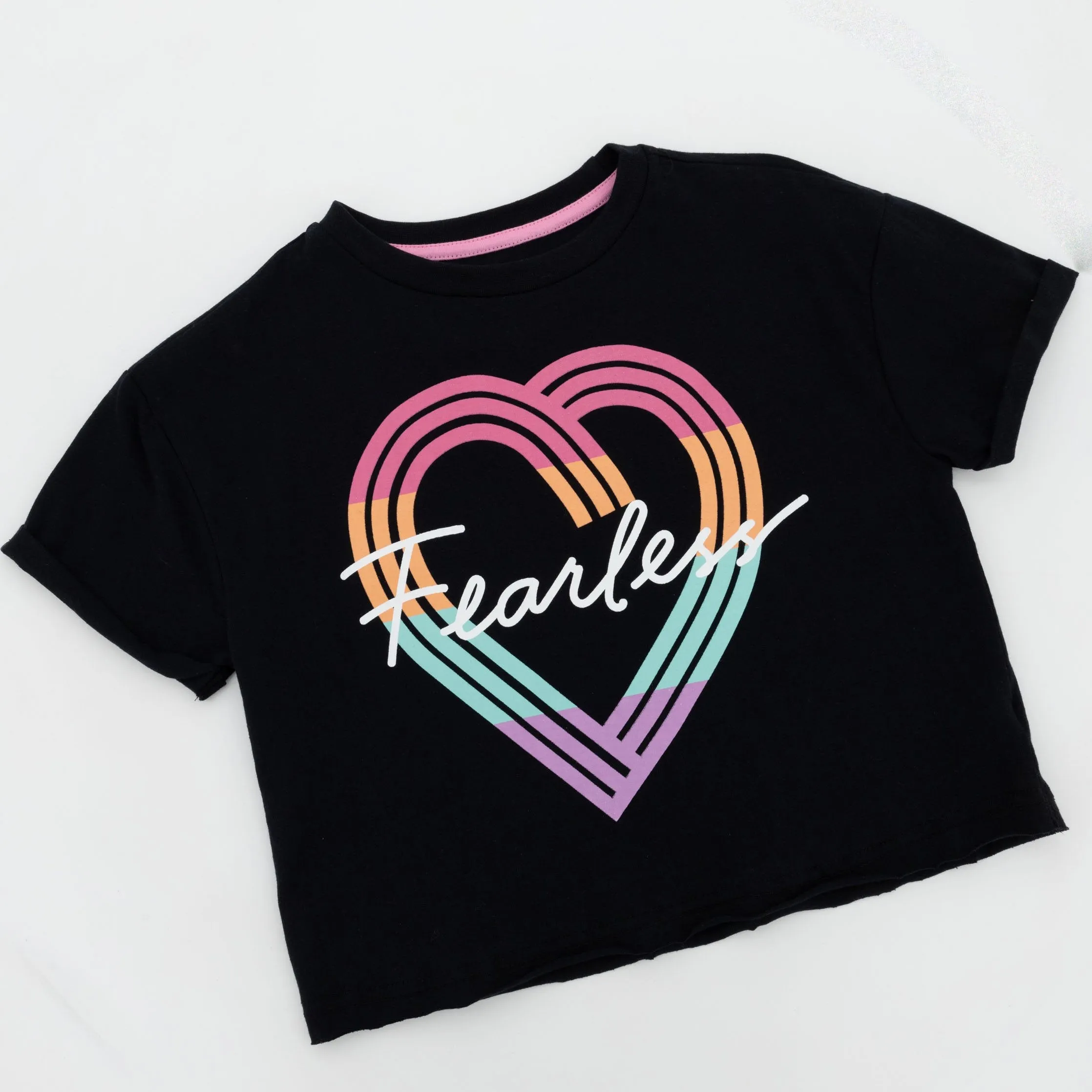Girls Boxy Tee - Black