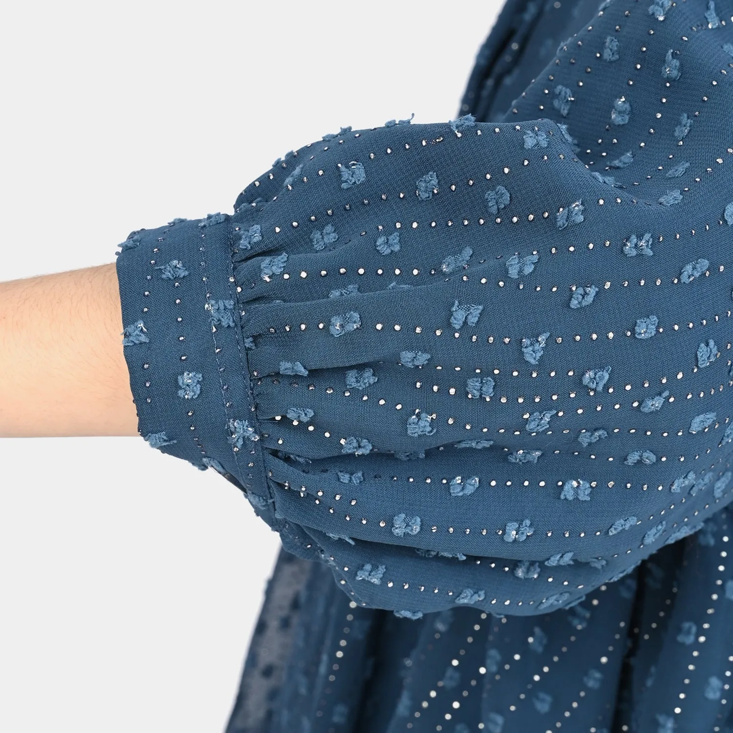 Girls Chiffon Casual Top Galaxy-Blue