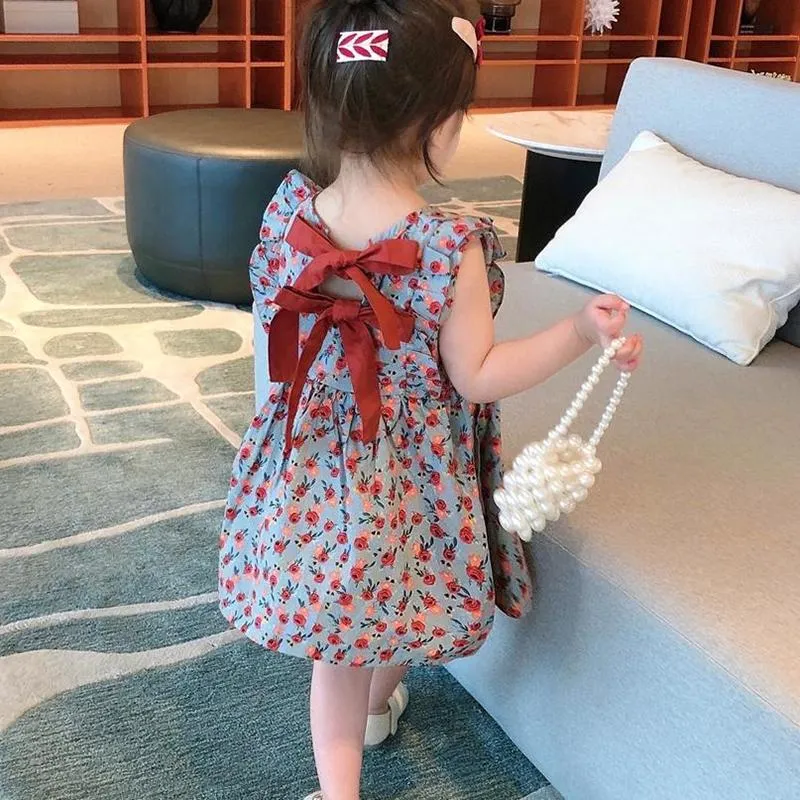 Girls' Dresses Summer Children's Vests Princess Skirts Children's Floral Skirts Baby Girls' Summer Skirts