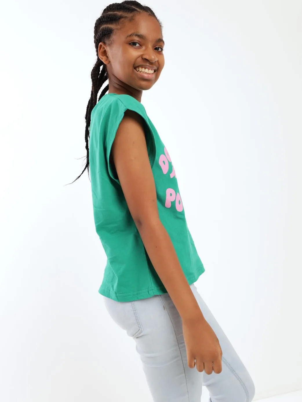 Girls Potential Boxy Tee - Green