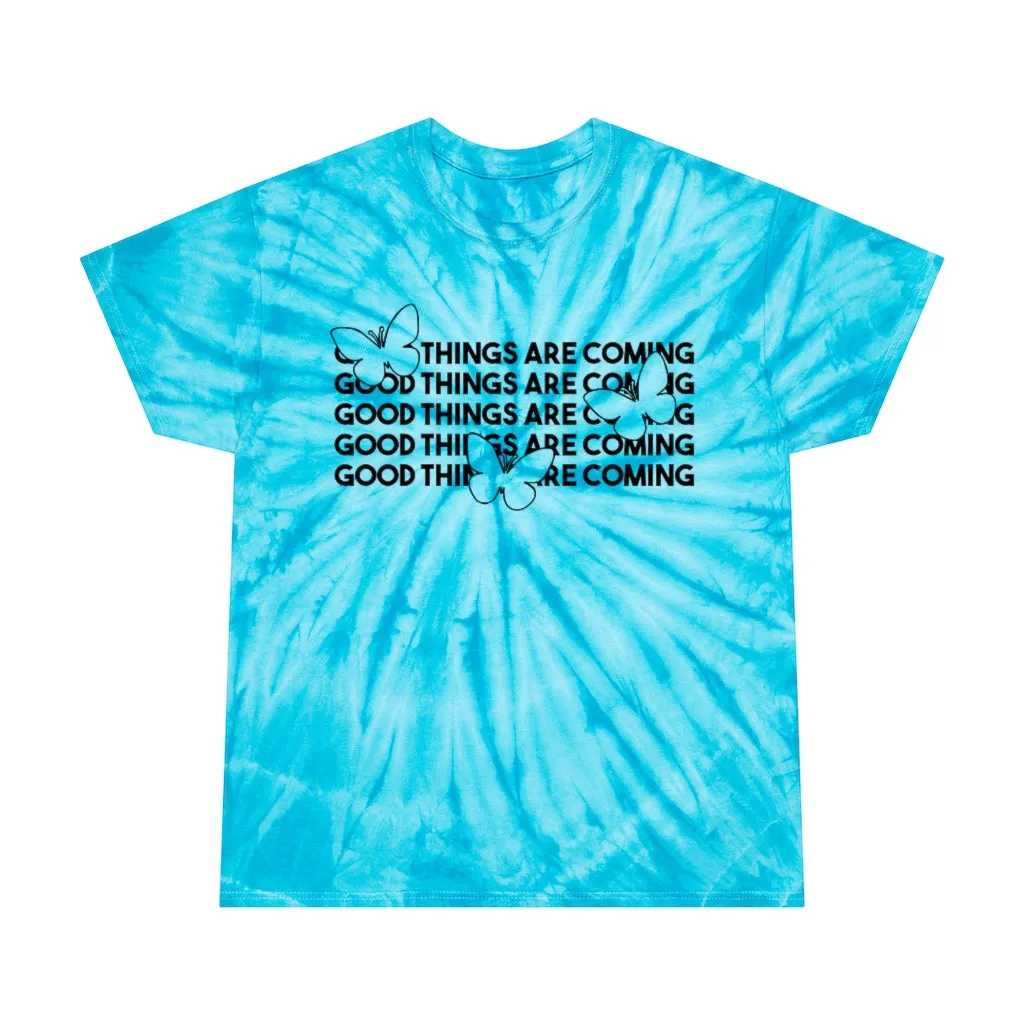 Good Things Are Coming Butterfly Tie-Dye Tee, Cyclone