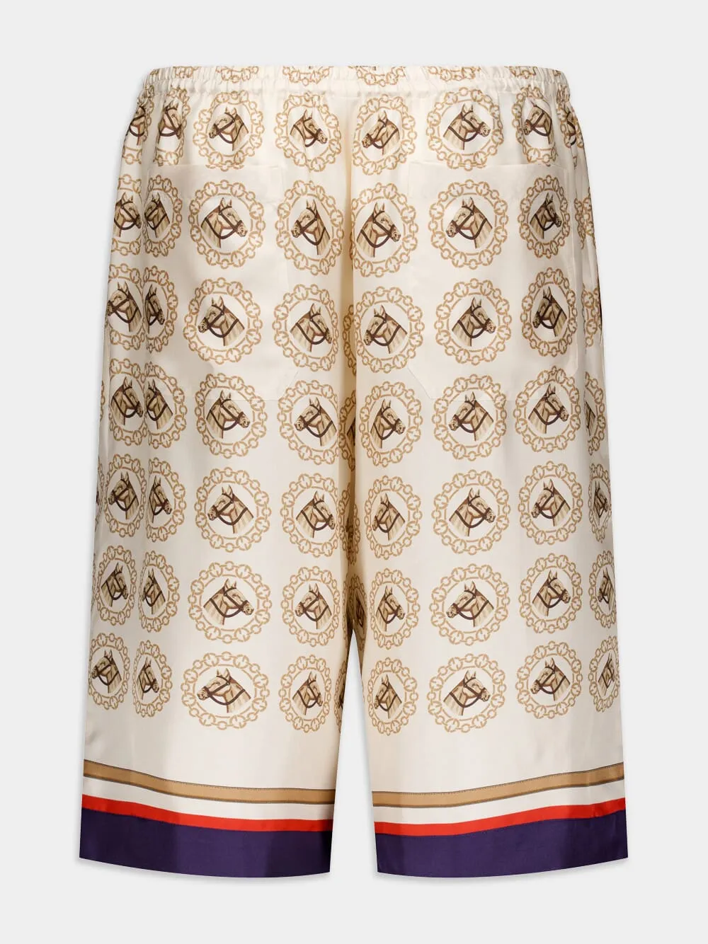 Graphic-Print Silk Shorts