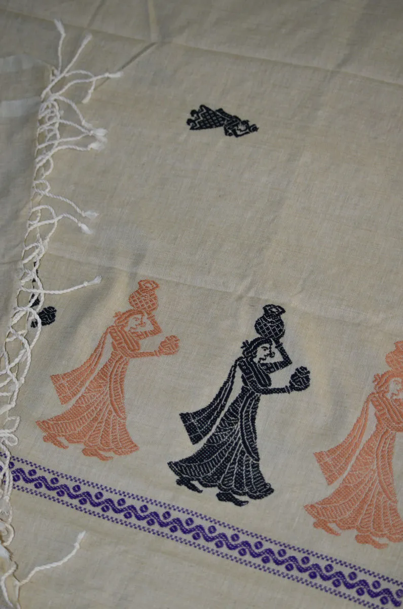 Handloom Mercerised Cotton Gollabhama Dupatta