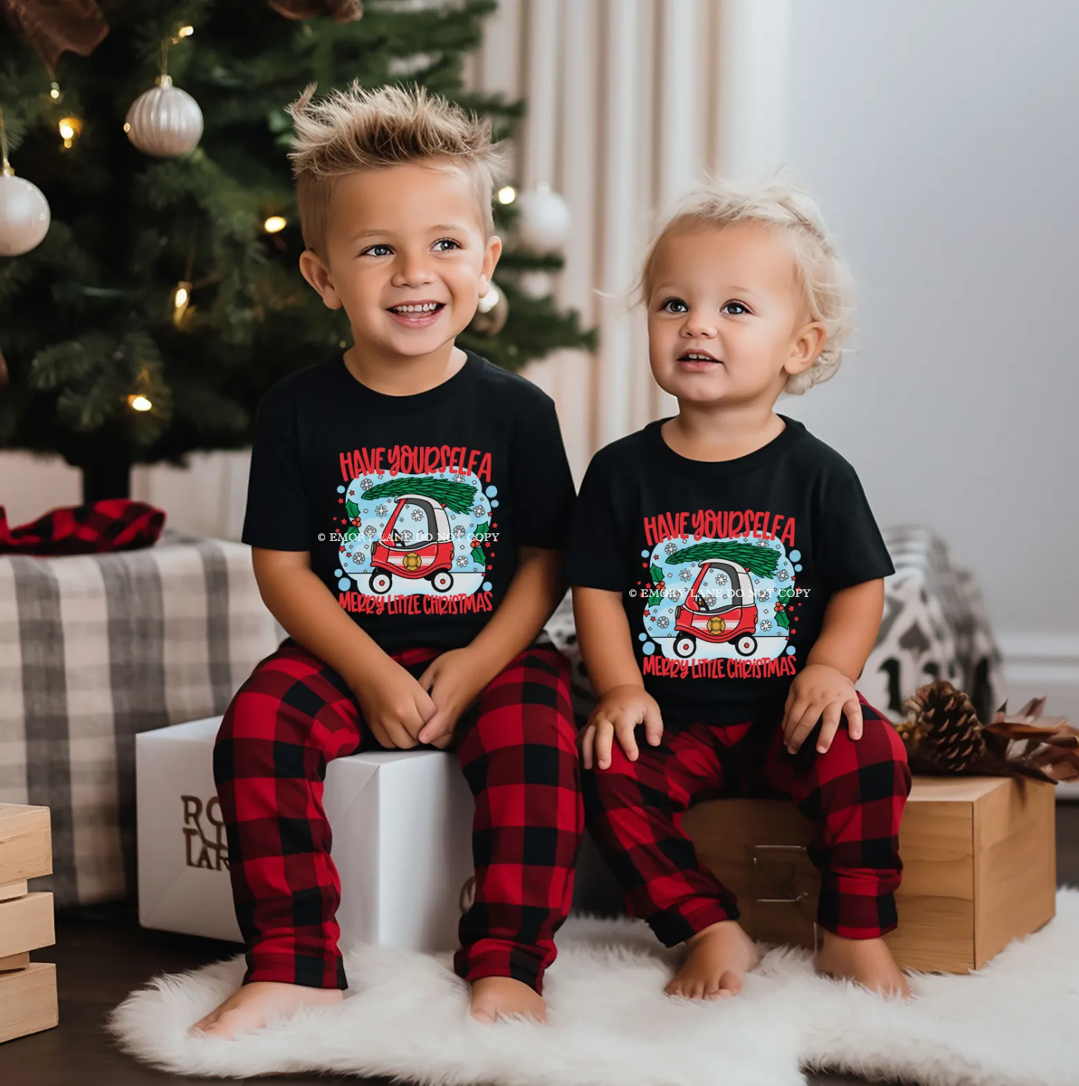 Have Yourself A Merry Little Christmas Tikes Car © Youth Tee (Fire)