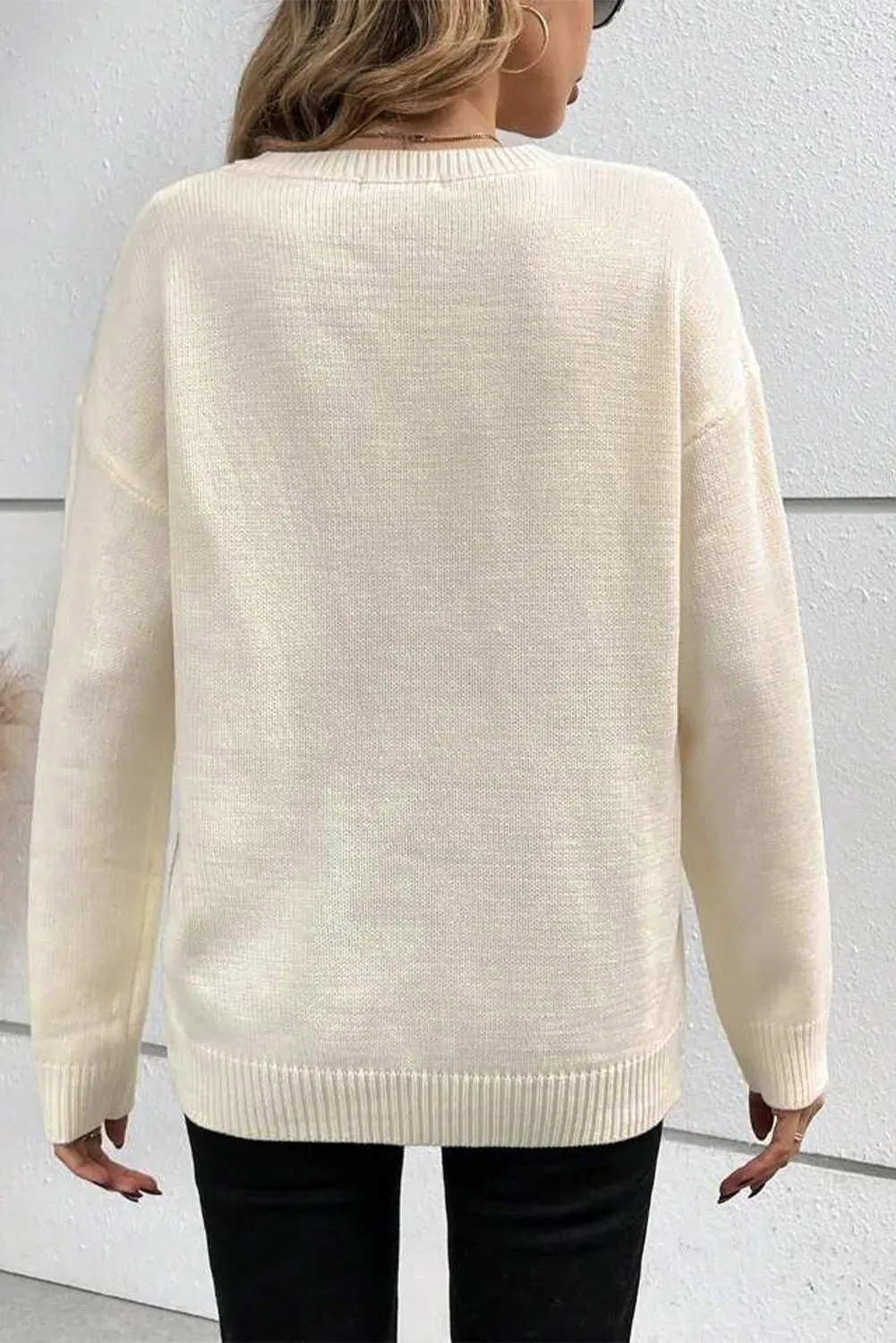 Hazel Blues® |  BOO Round Neck Long Sleeve Sweater